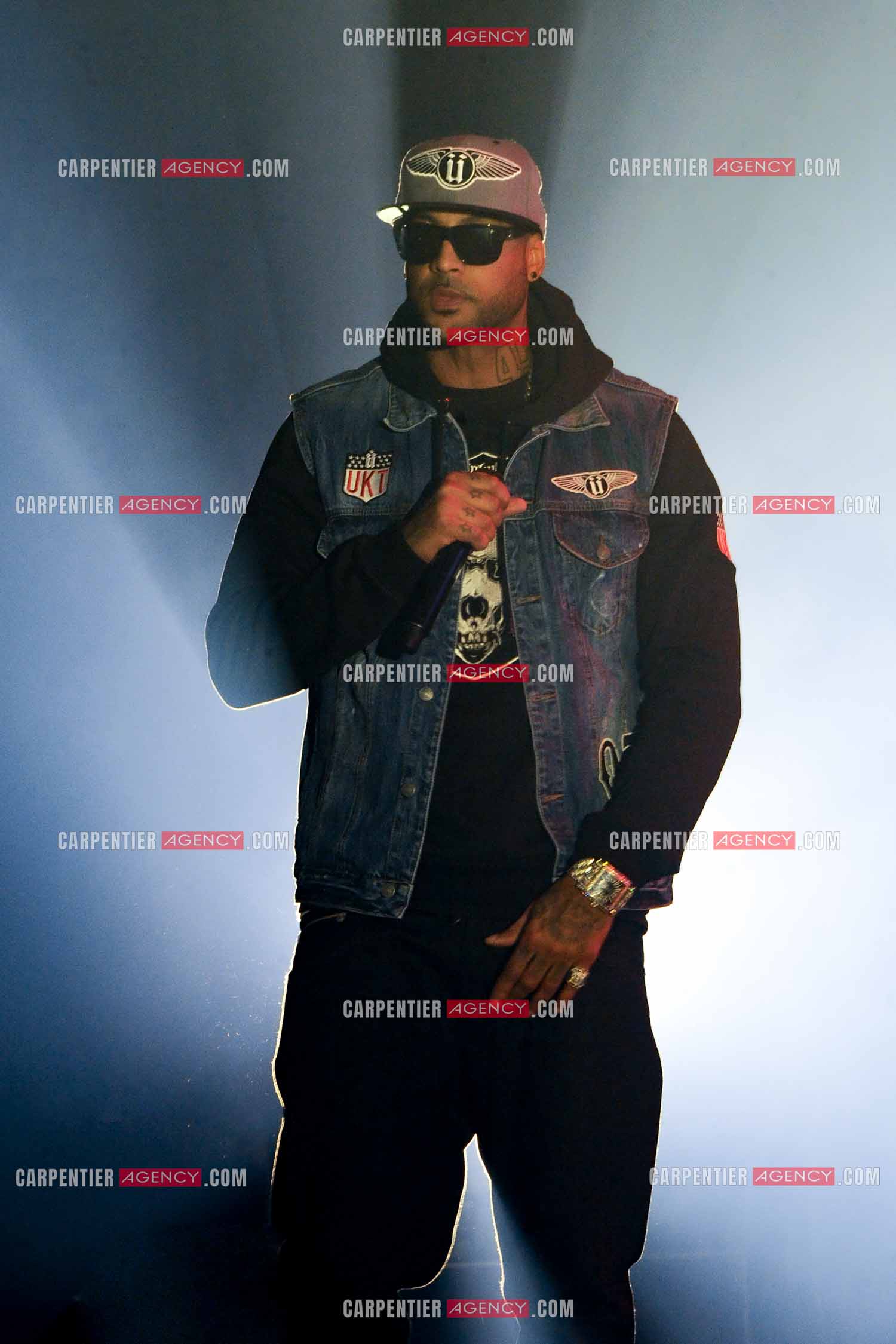 Le rappeur Élie Yaffa, dit Booba en concert au Zénith de Paris en 2007. ( Exclusif )
