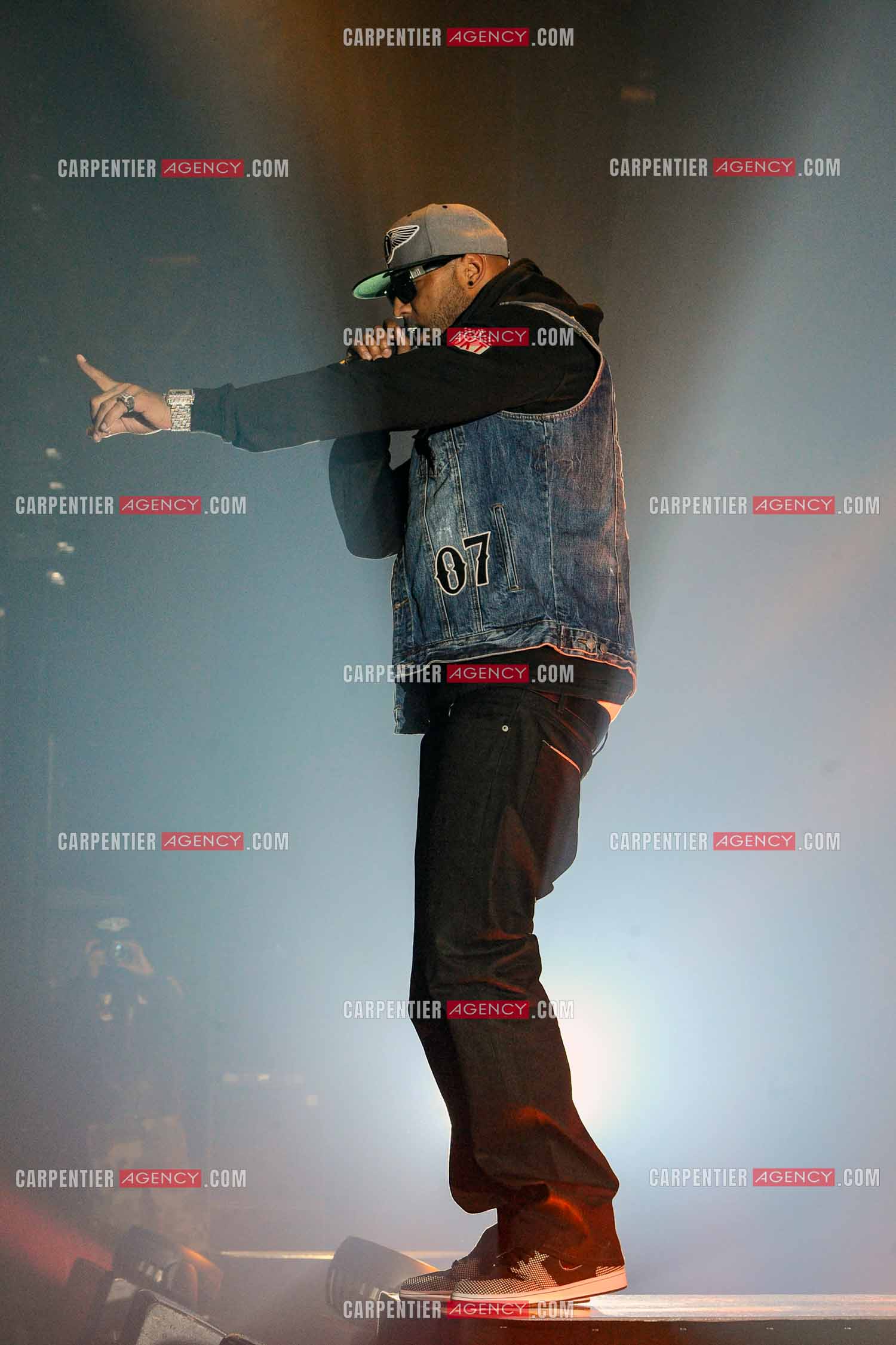 Le rappeur Élie Yaffa, dit Booba en concert au Zénith de Paris en 2007. ( Exclusif )