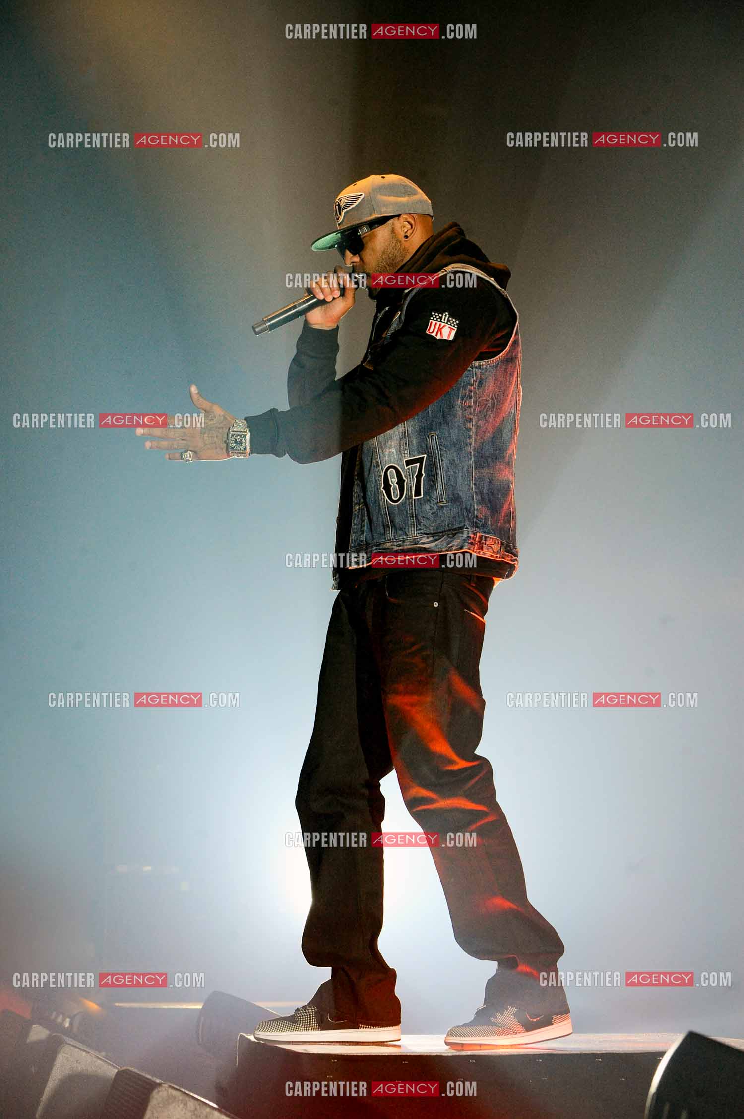 Le rappeur Élie Yaffa, dit Booba en concert au Zénith de Paris en 2007. ( Exclusif )