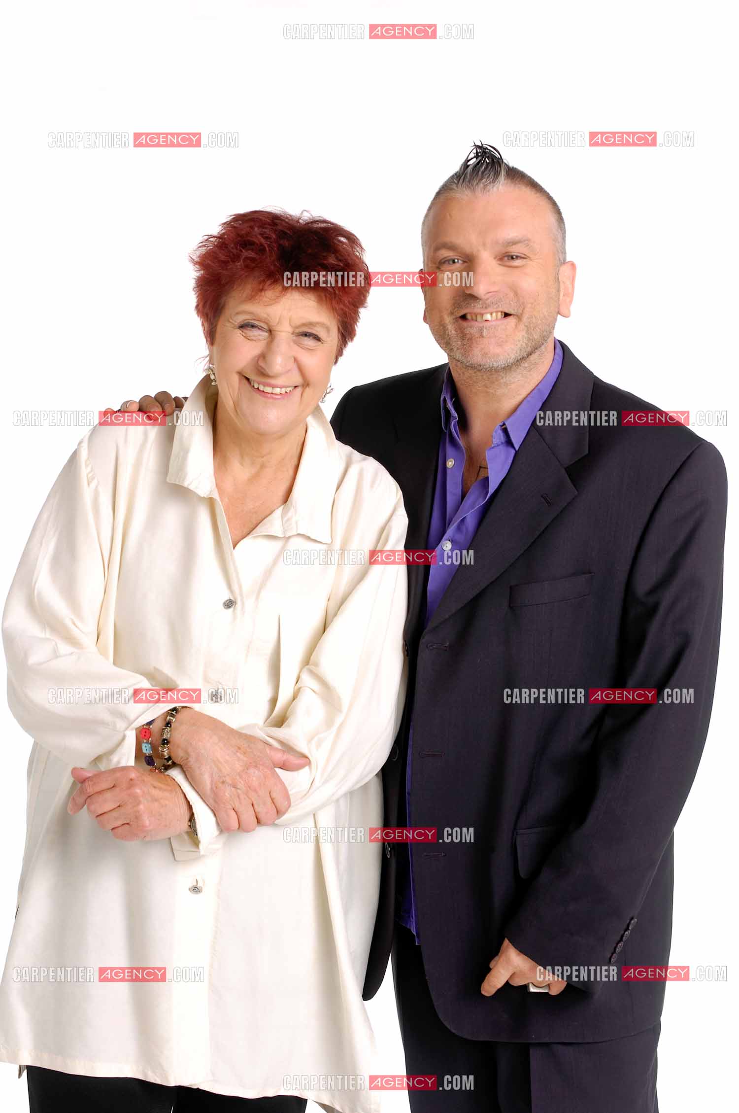 La chanteuse Anne Sylvestre  avec Sansévérino. ( Exclusif )