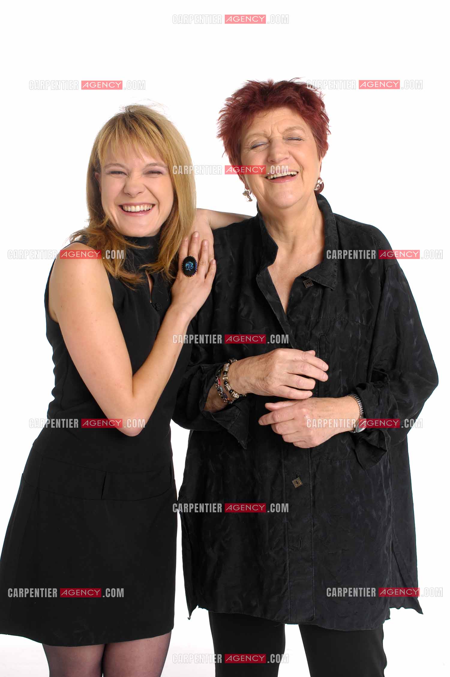 La chanteuse Anne Sylvestre et Agnès Bihl. ( Exclusif )