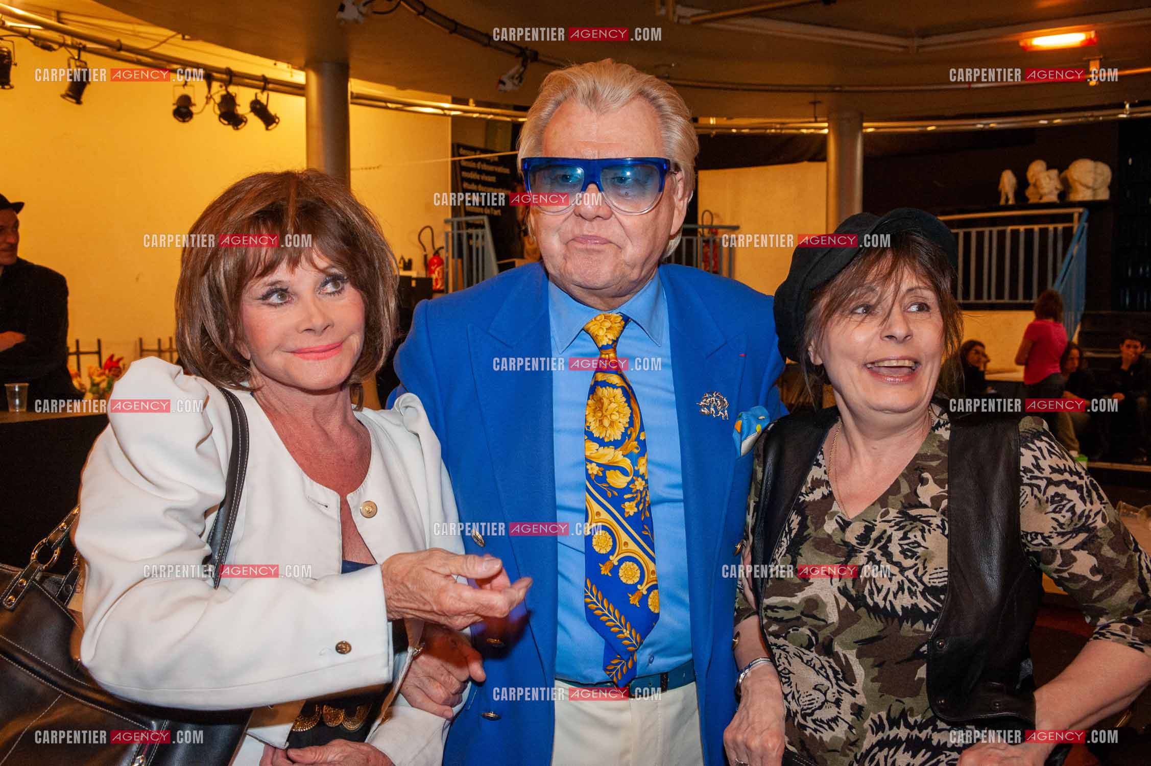 Le chanteur Alain Turban en concert à l'European. Dans les loges, Amarande, Michou et Georgette Lemaire.   ( Exclusif )