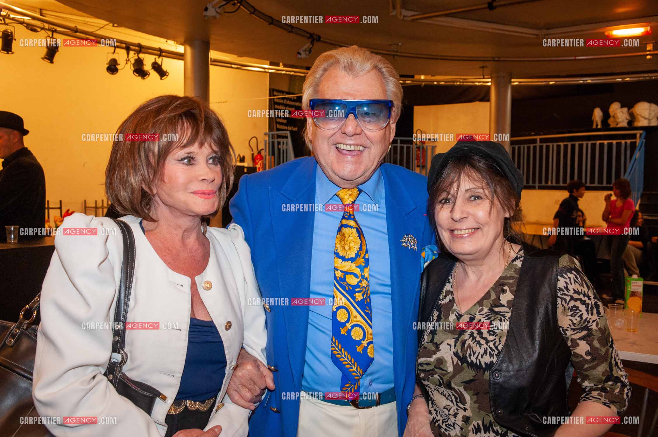 Le chanteur Alain Turban en concert à l'European. Dans les loges, Amarande, Michou et Georgette Lemaire.   ( Exclusif )