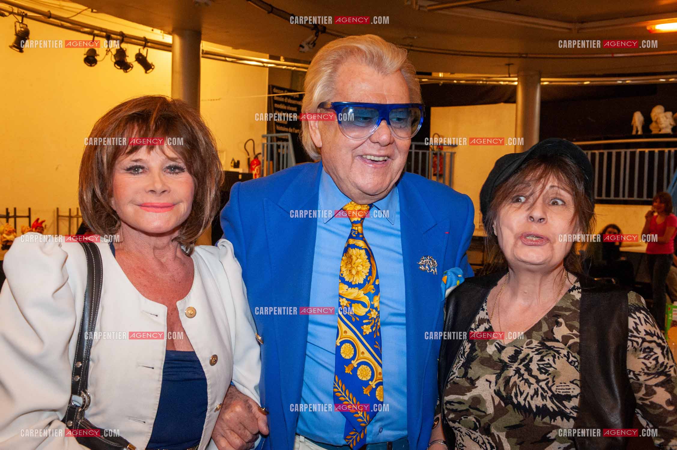 Le chanteur Alain Turban en concert à l'European. Dans les loges, Amarande, Michou et Georgette Lemaire.   ( Exclusif )