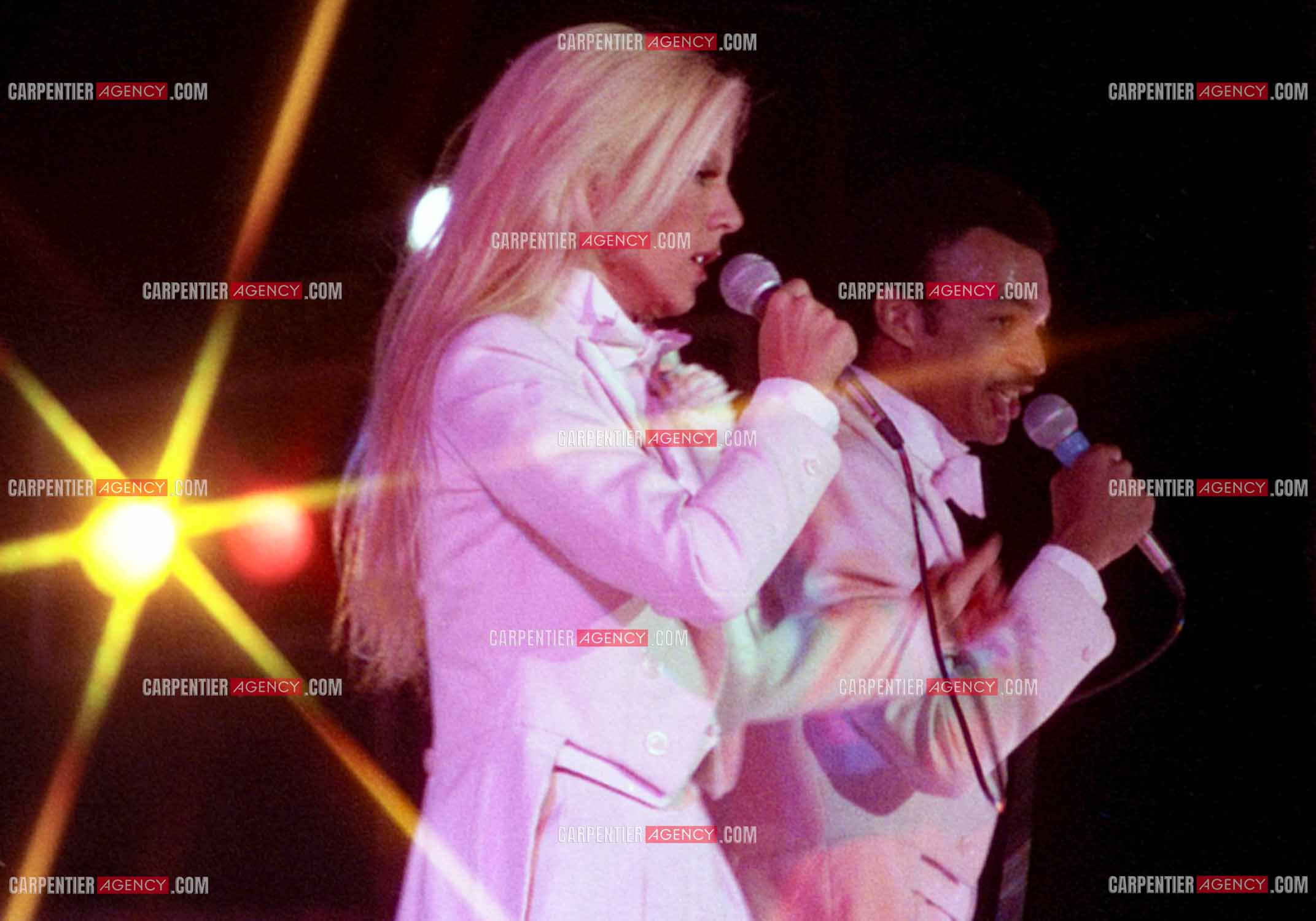 La chanteuse Sylvie Vartan en concert à Vienne en 1977.