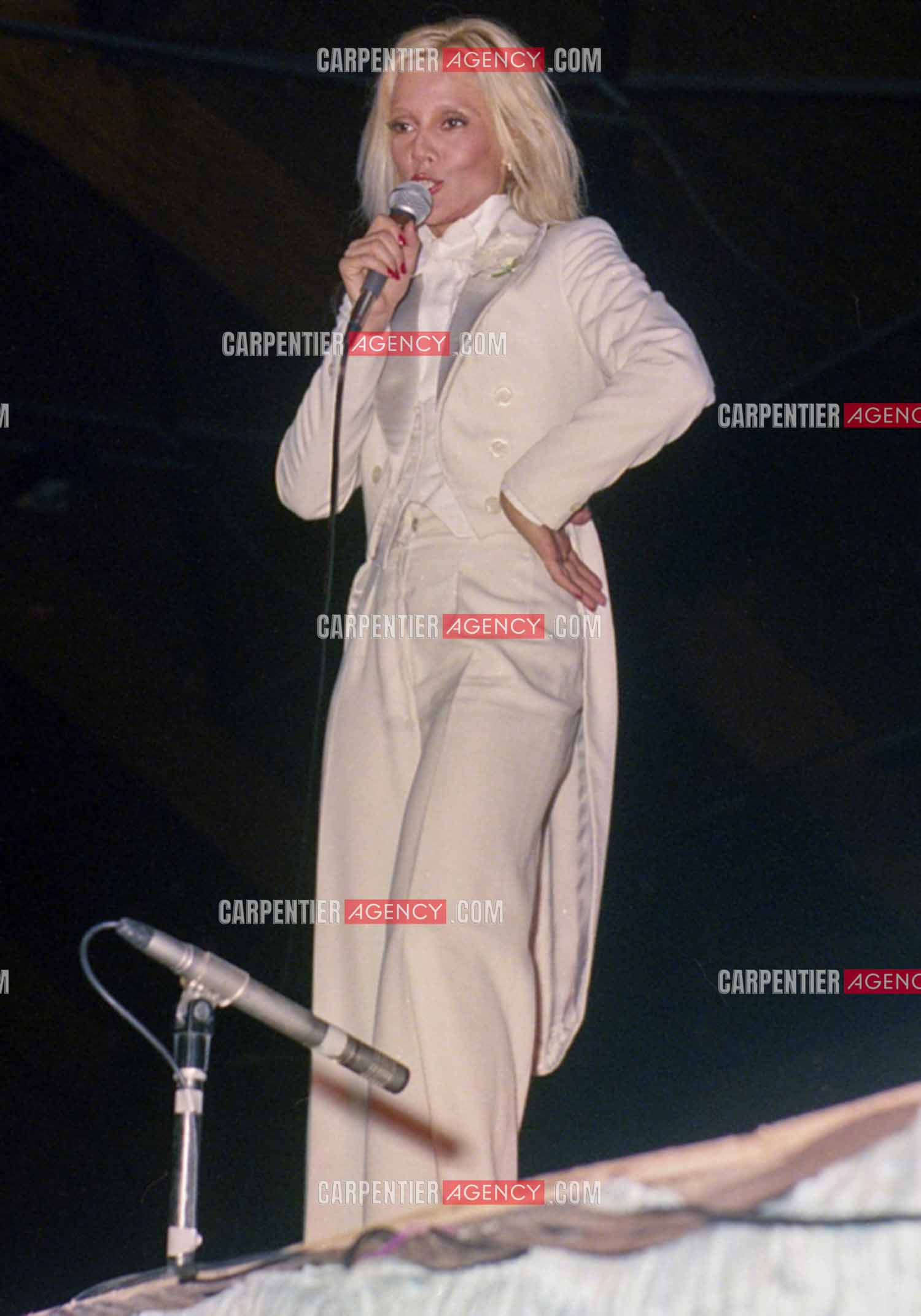 La chanteuse Sylvie Vartan en concert à Vienne en 1977.