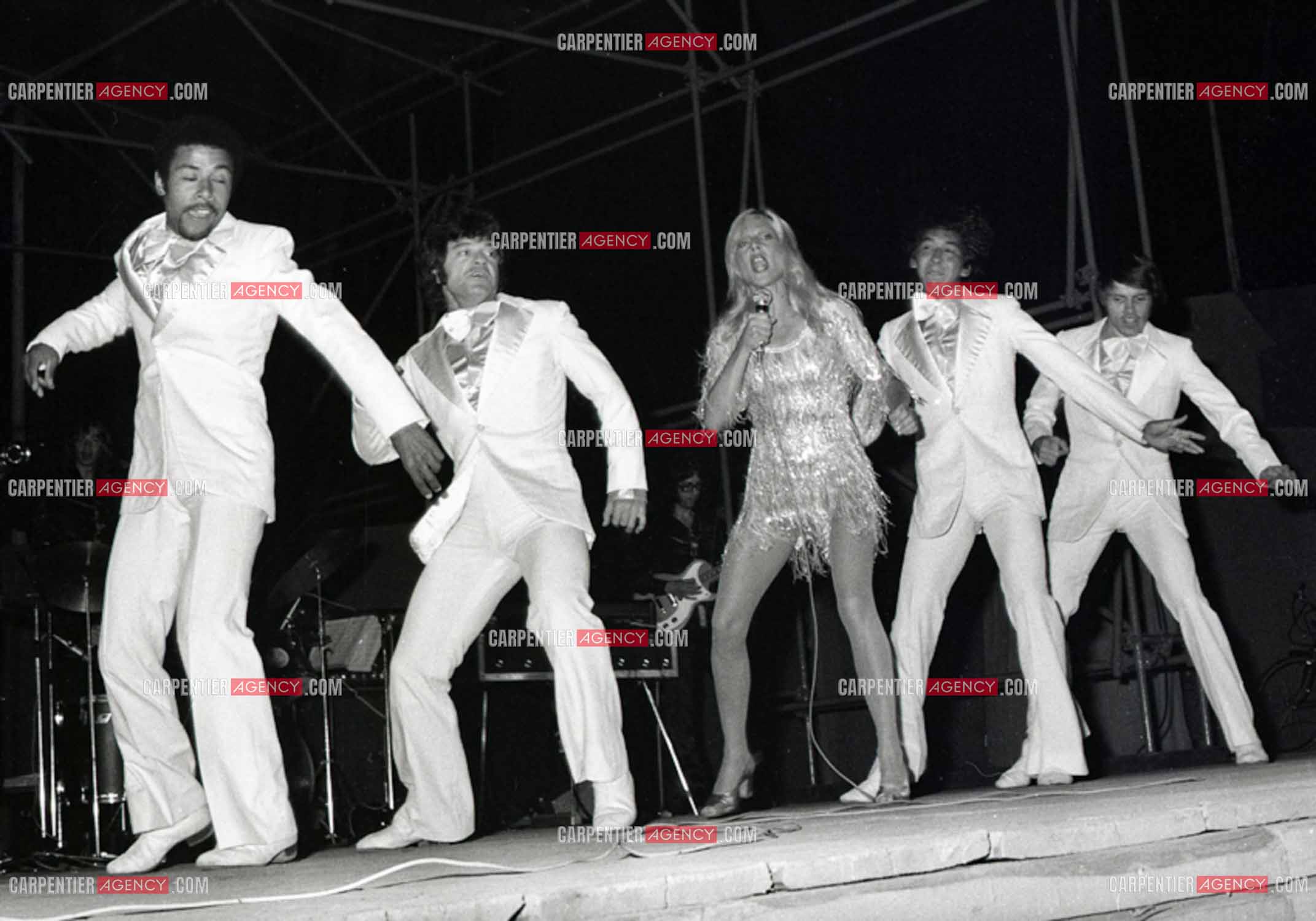 La chanteuse Sylvie Vartan en concert à Grenoble en 1977.