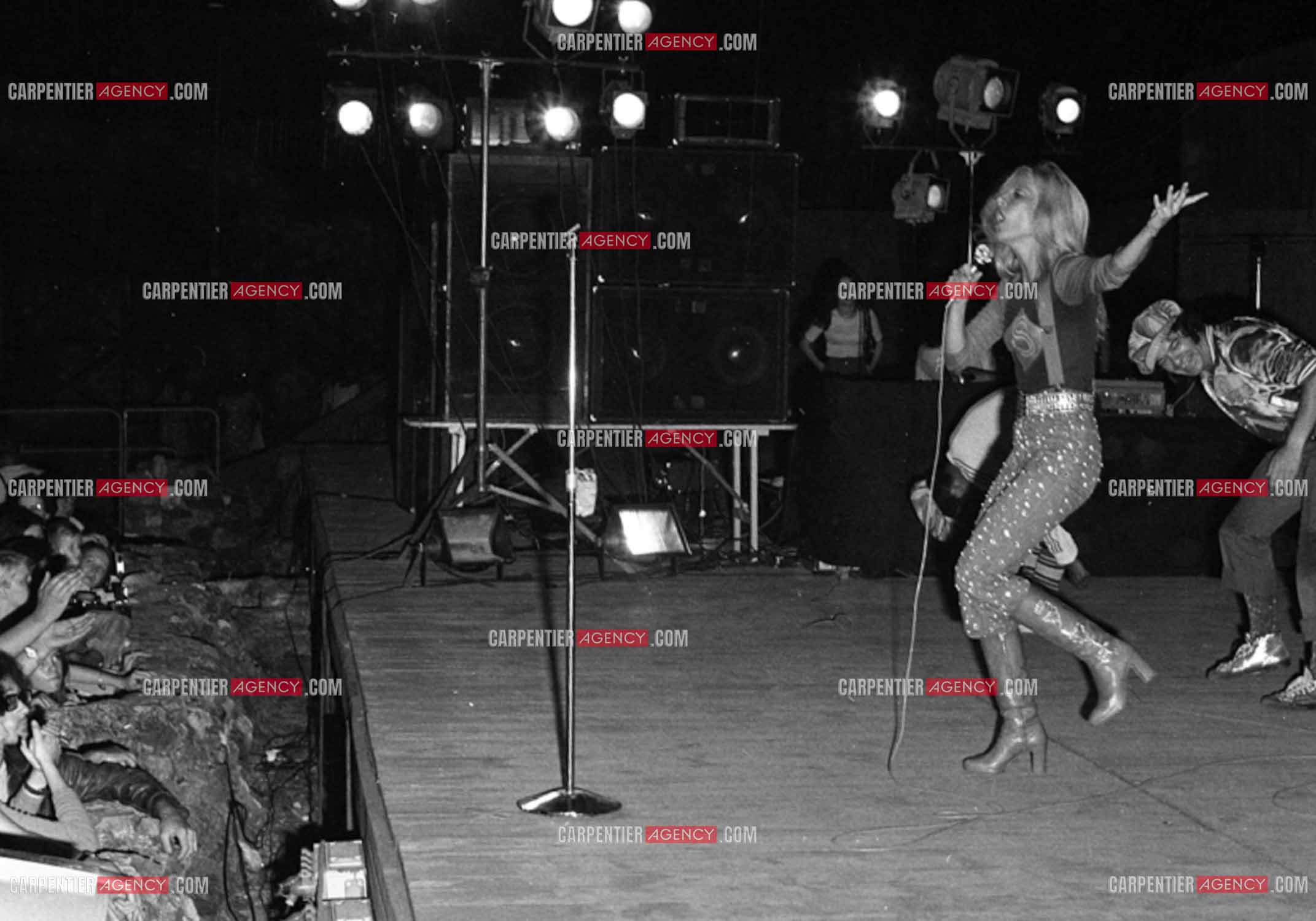 La chanteuse Sylvie Vartan en concert à Grenoble en 1977.