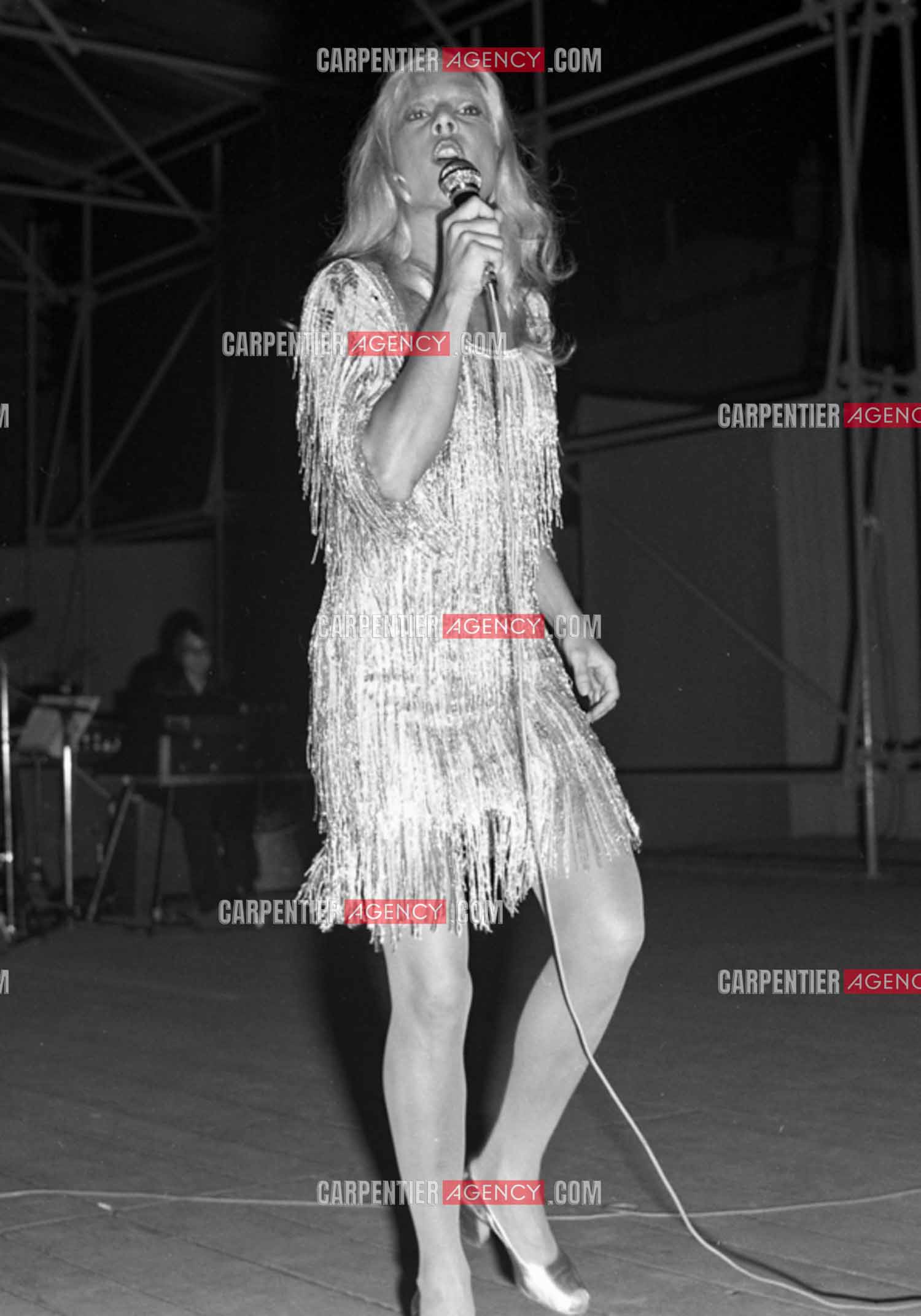 La chanteuse Sylvie Vartan en concert à Grenoble en 1977.