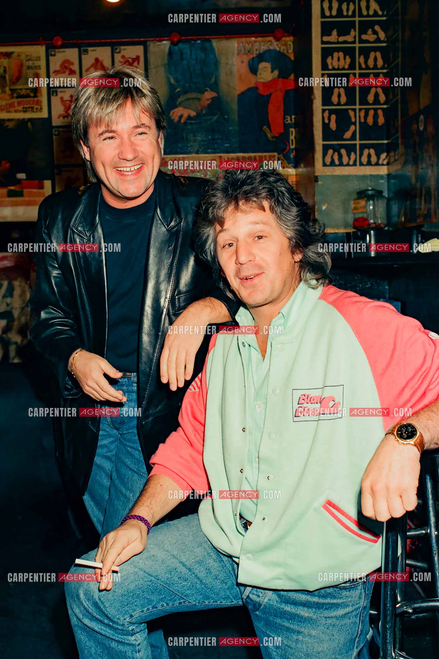 Le chanteur Gérard  Lenorman sur la scène de l'Olympia en 1985.   ( Exclusif )