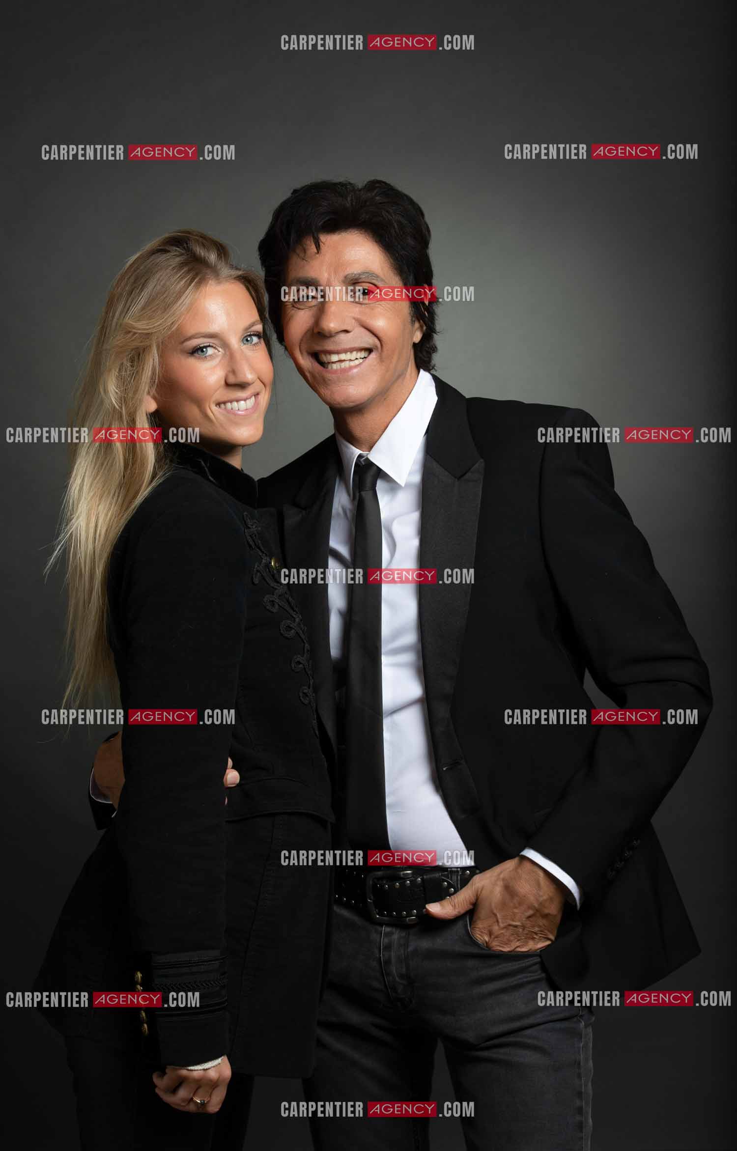 Le chanteur Jean-Luc Lahaye et sa compagne Paola en studio sur Paris.   ( Exclusif )