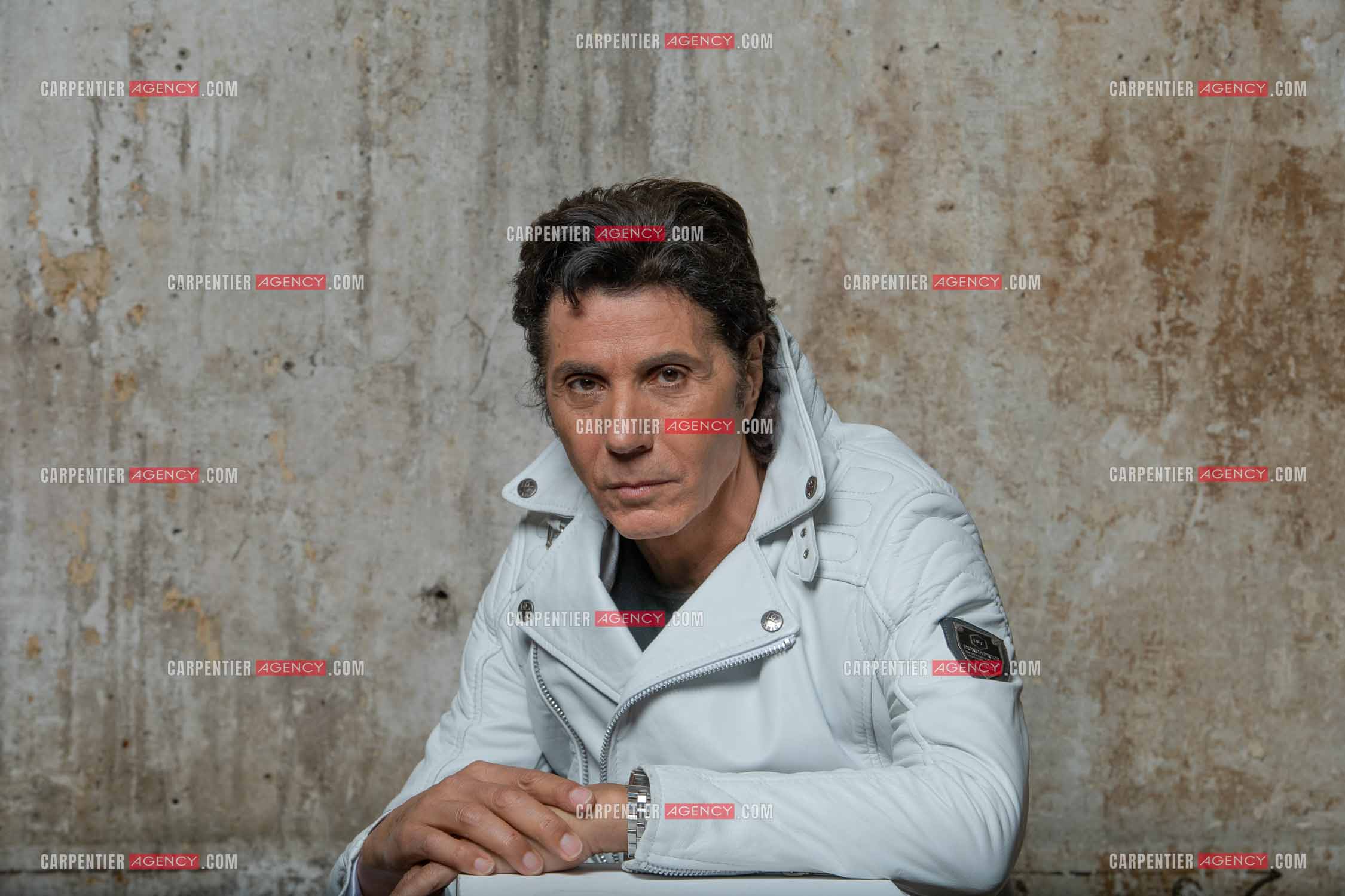 Le chanteur Jean-Luc Lahaye en studio sur Paris.   ( Exclusif )