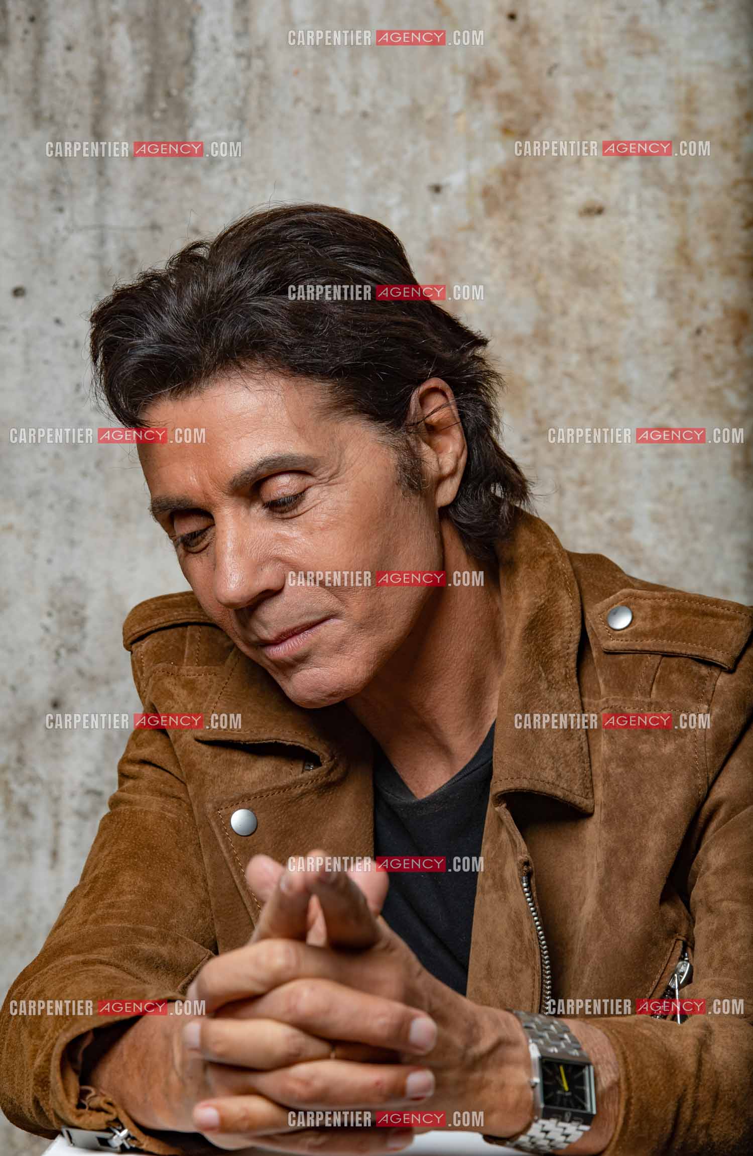 Le chanteur Jean-Luc Lahaye en studio sur Paris.   ( Exclusif )