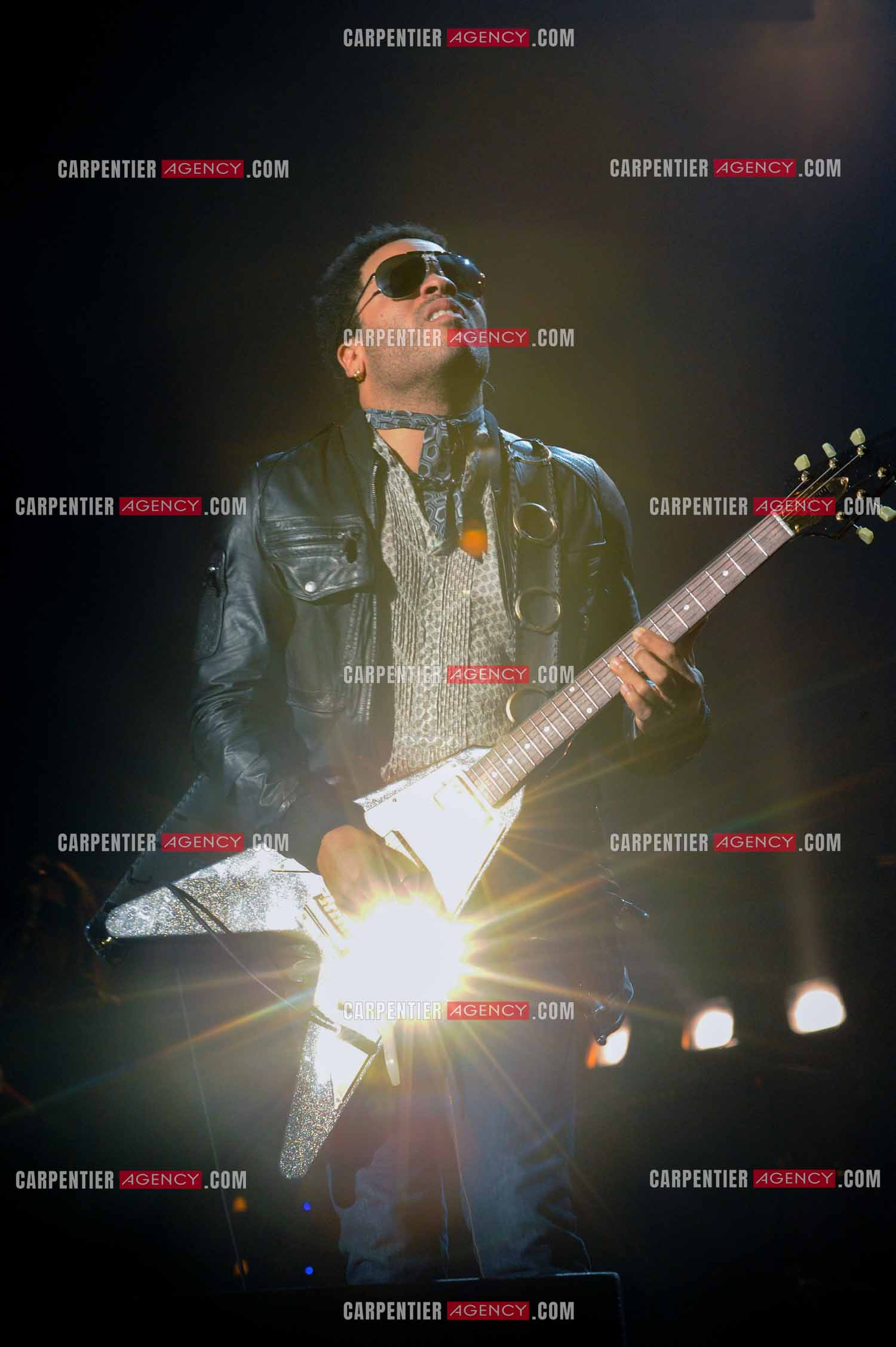 L'artiste rock américain Lenny Kravitz en concert au Zénith de Paris pour deux soirs.   ( Exclusif )