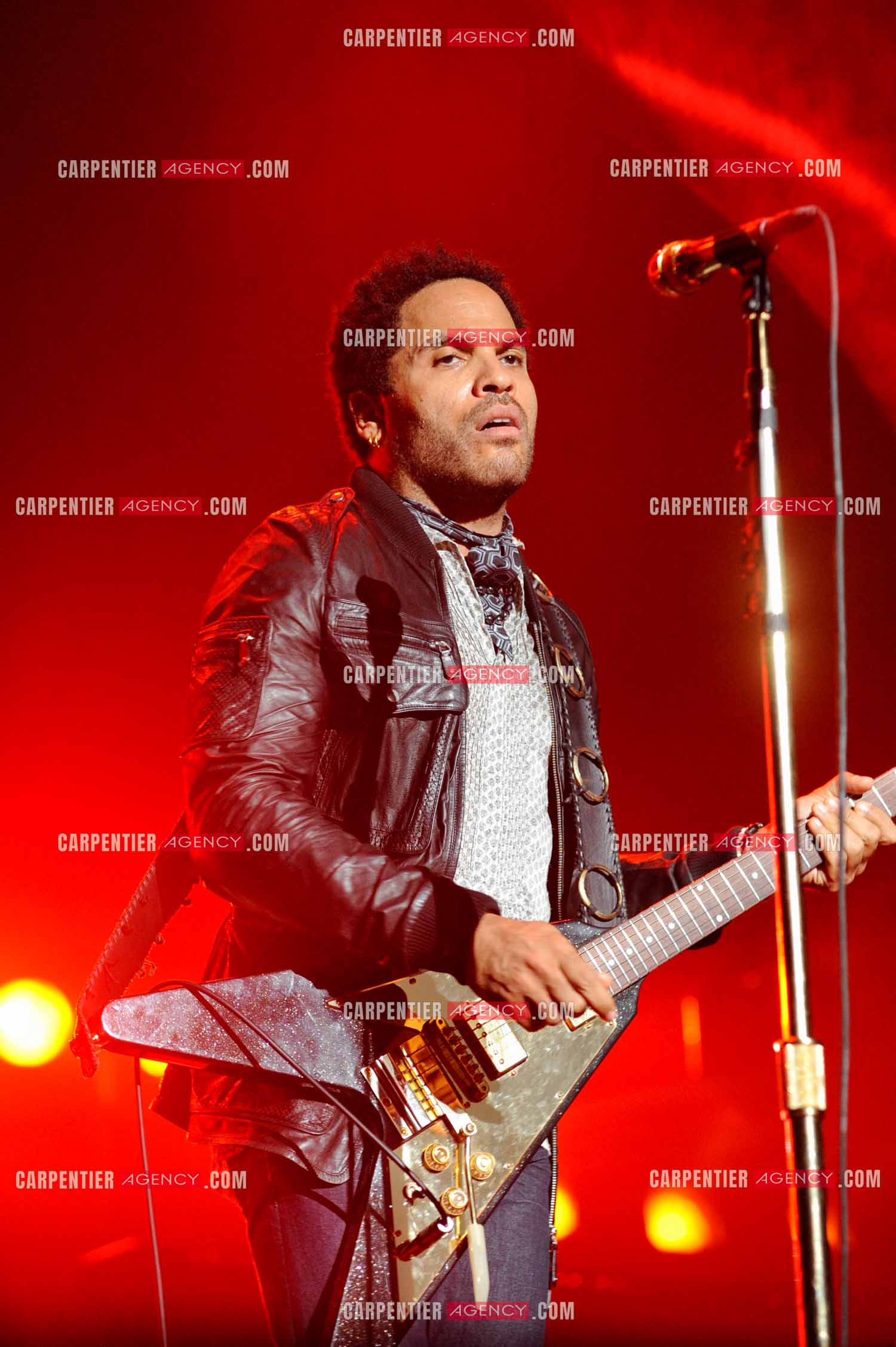 L'artiste rock américain Lenny Kravitz en concert au Zénith de Paris pour deux soirs.   ( Exclusif )