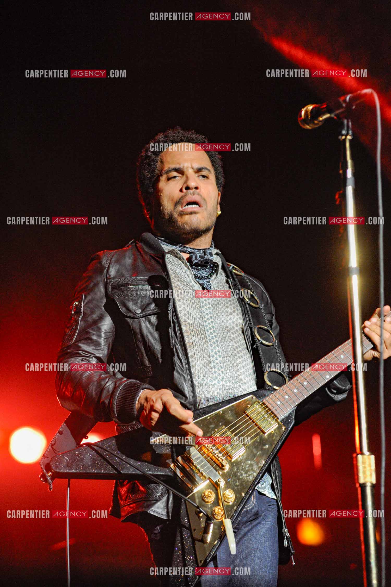 L'artiste rock américain Lenny Kravitz en concert au Zénith de Paris pour deux soirs.   ( Exclusif )