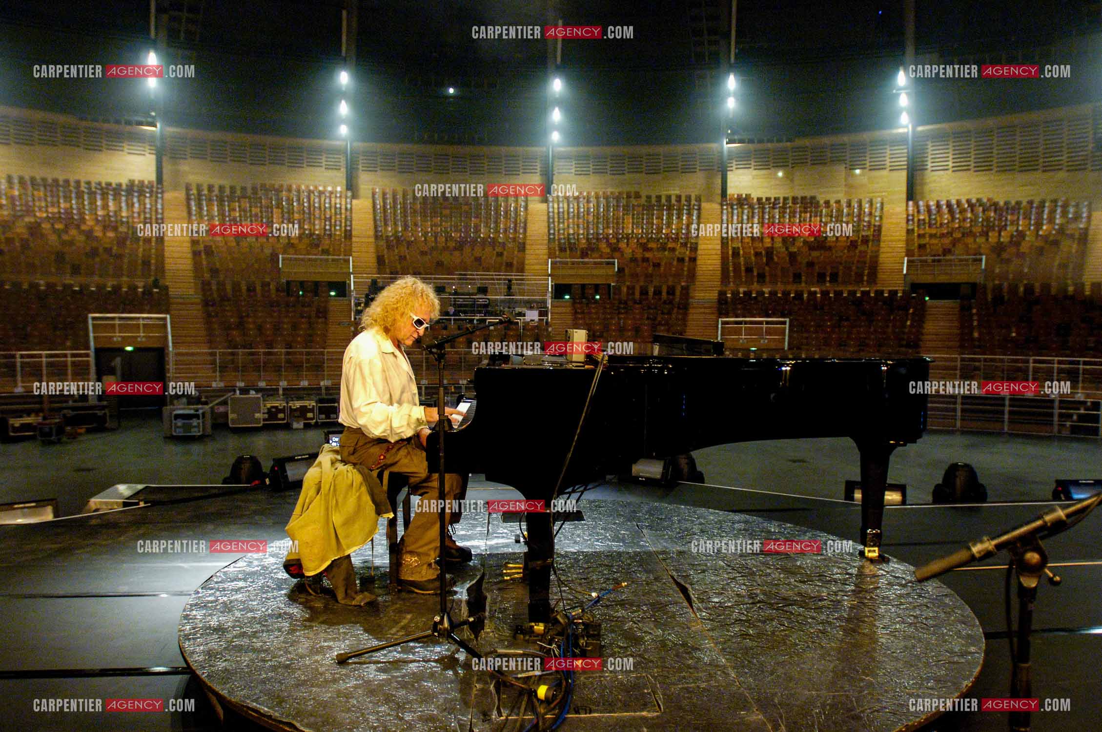 Le chanteur Michel Polnareff lors de ses répétitions au Zénith de Limoges avant d'entamer sa tournée sur toute la France en passant par le POPB de Paris Bercy.         ( Exclusif )