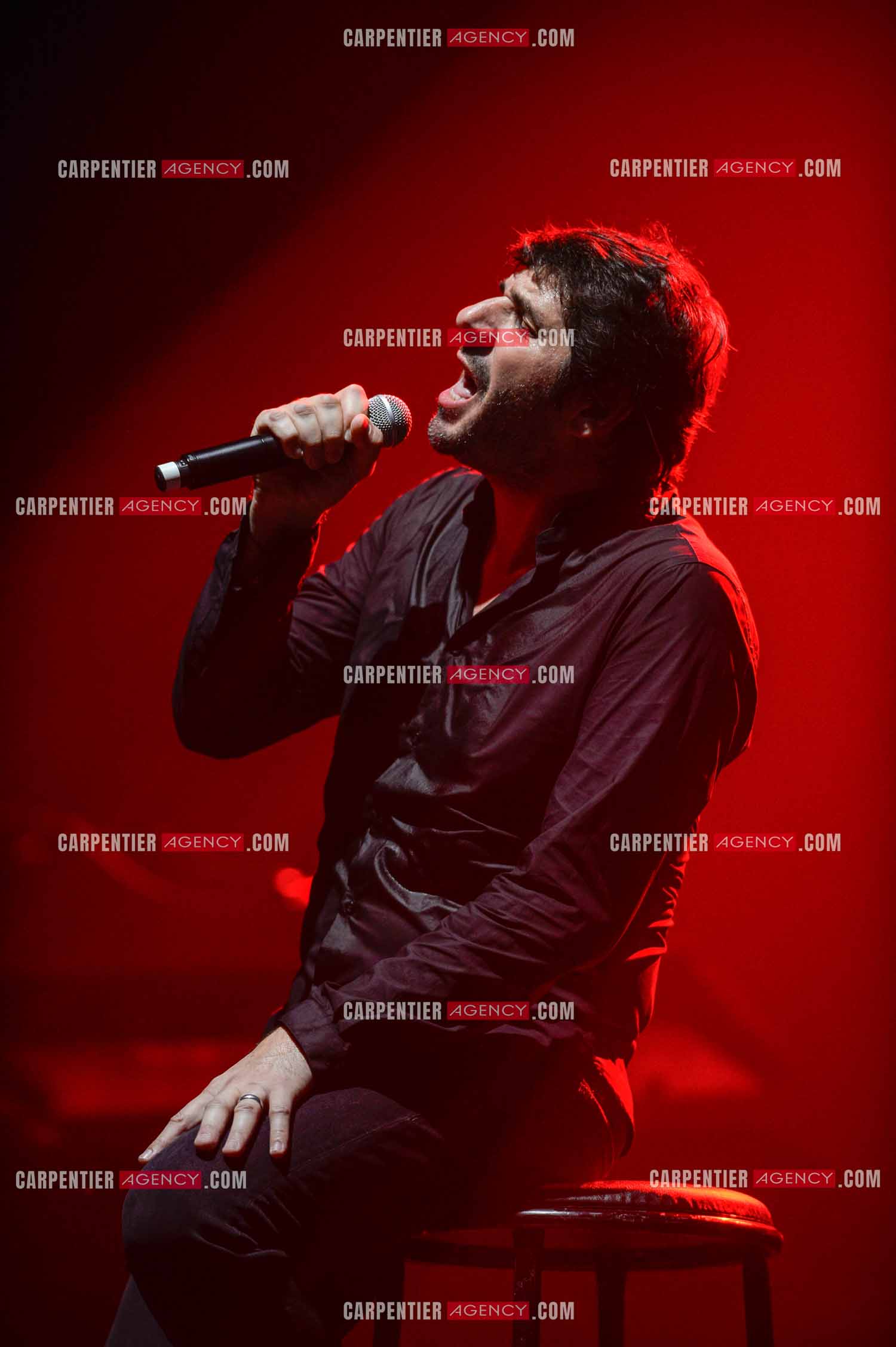 Le chanteur Patrick Fiori en concert.  ( Exclusif )