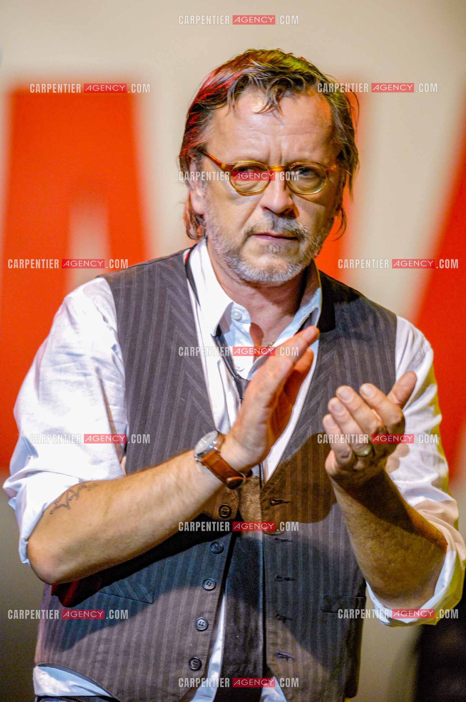 Le chanteur Renaud en novembre 2007 lors d'un concert pour la libération d'Ingrid Betancourt.