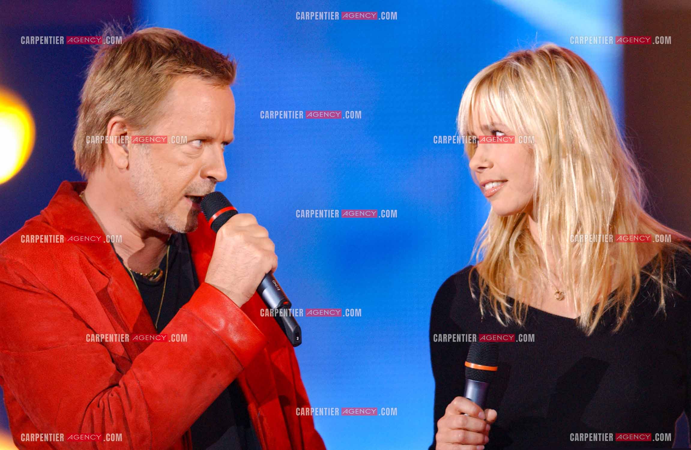 Le chanteur Renaud et sa femme Romane Serda invités pour l'anniversaire des 20 ans du Zénith de Paris.
