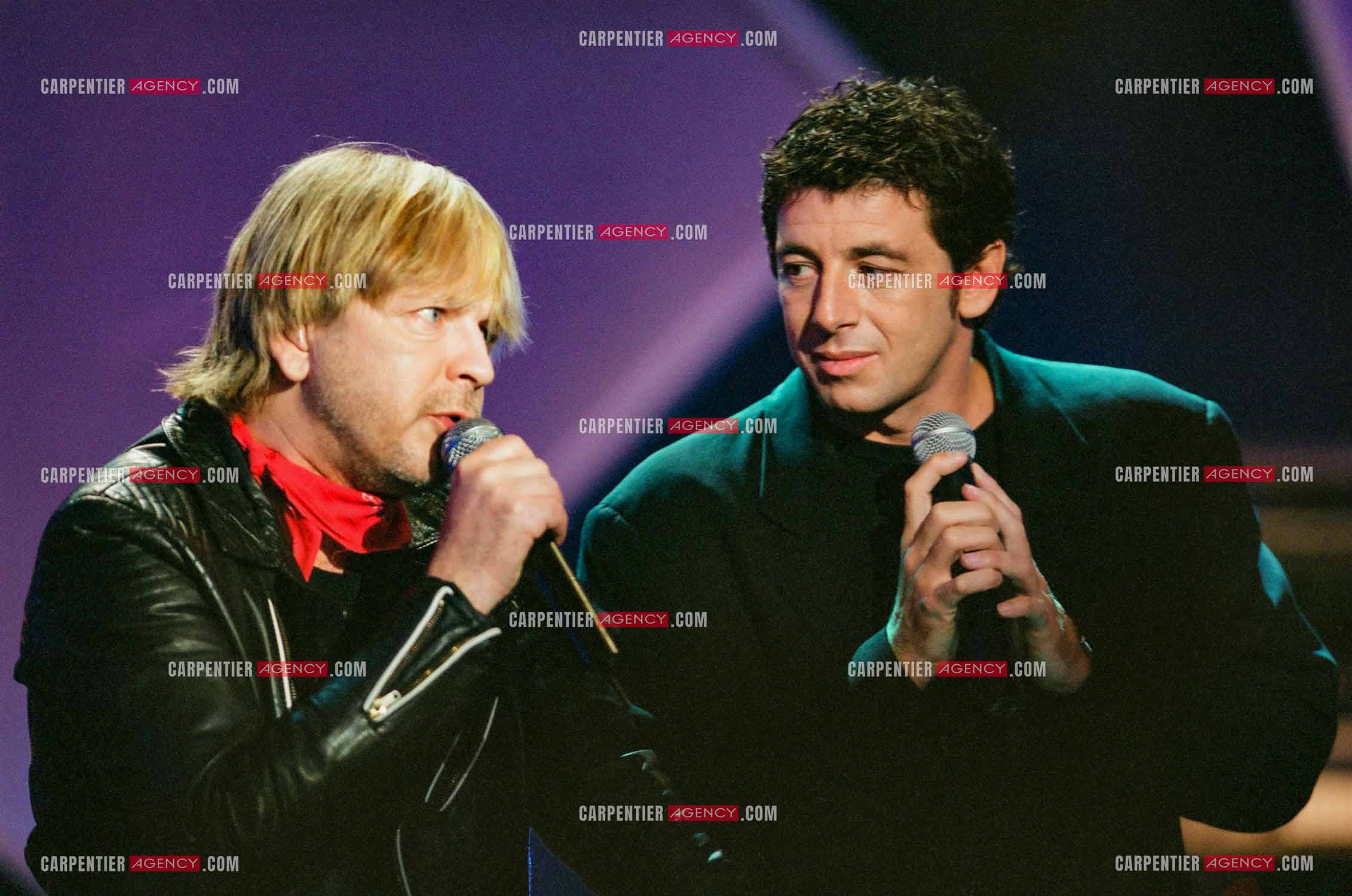 Le chanteur Renaud Séchan invité de l'émission spéciale “ELA“ assosiation parainée par le footbaleur Zinédine Zidane. Duo entre Renaud et Patrick Bruel. ( Exclusif )