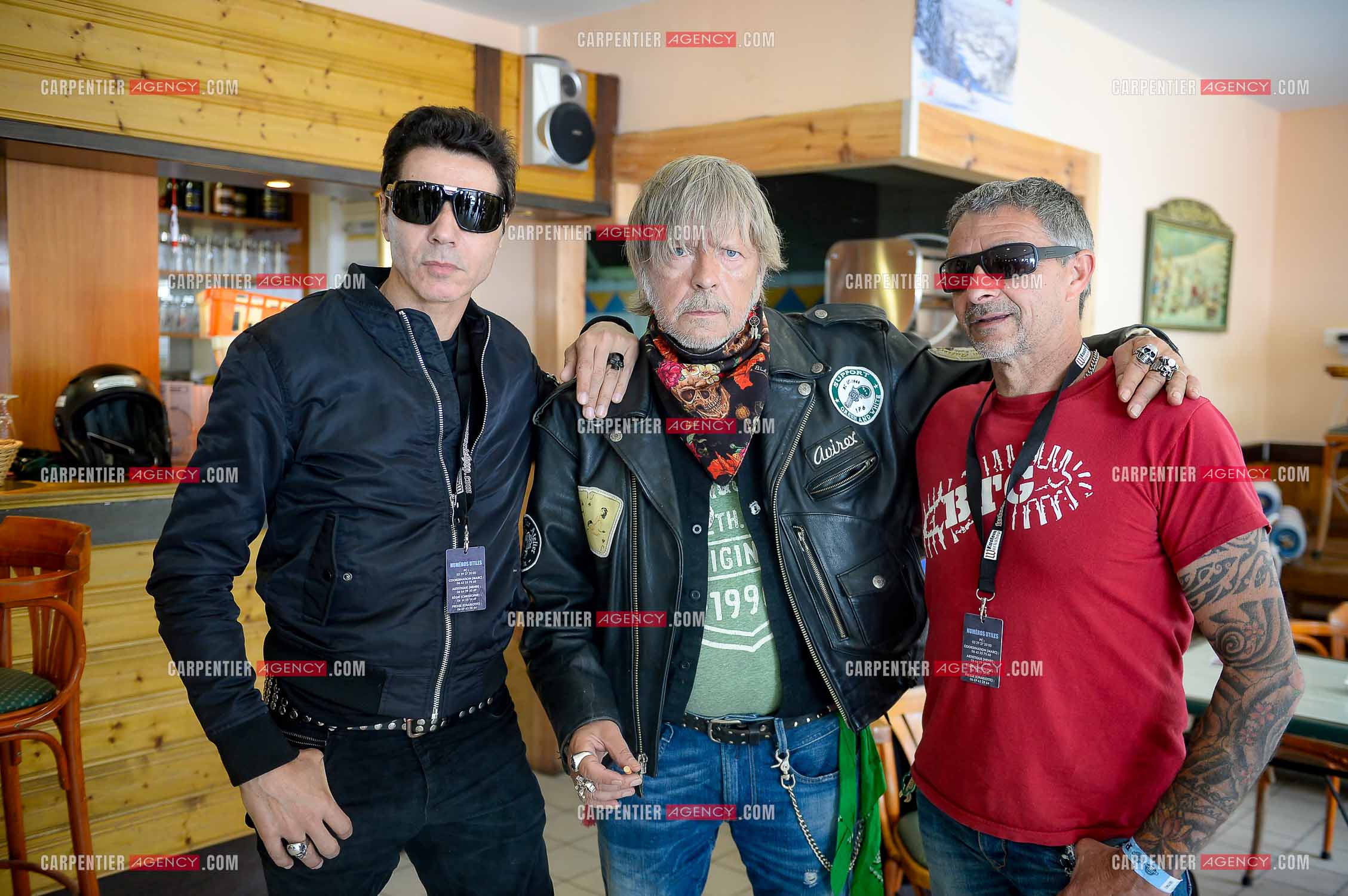 Le chanteur Renaud et son ami Jean-Luc Lahaye présent au festival Motordays à Gérardmer en 2016. (Exclusif )