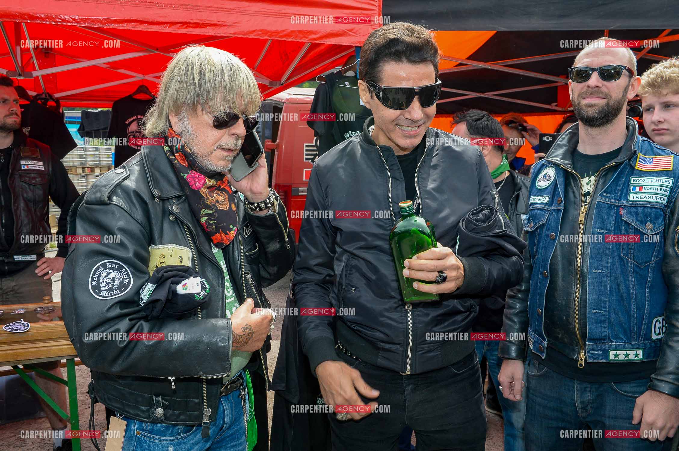 Le chanteur Renaud et son ami Jean-Luc Lahaye présent au festival Motordays à Gérardmer en 2016. (Exclusif )