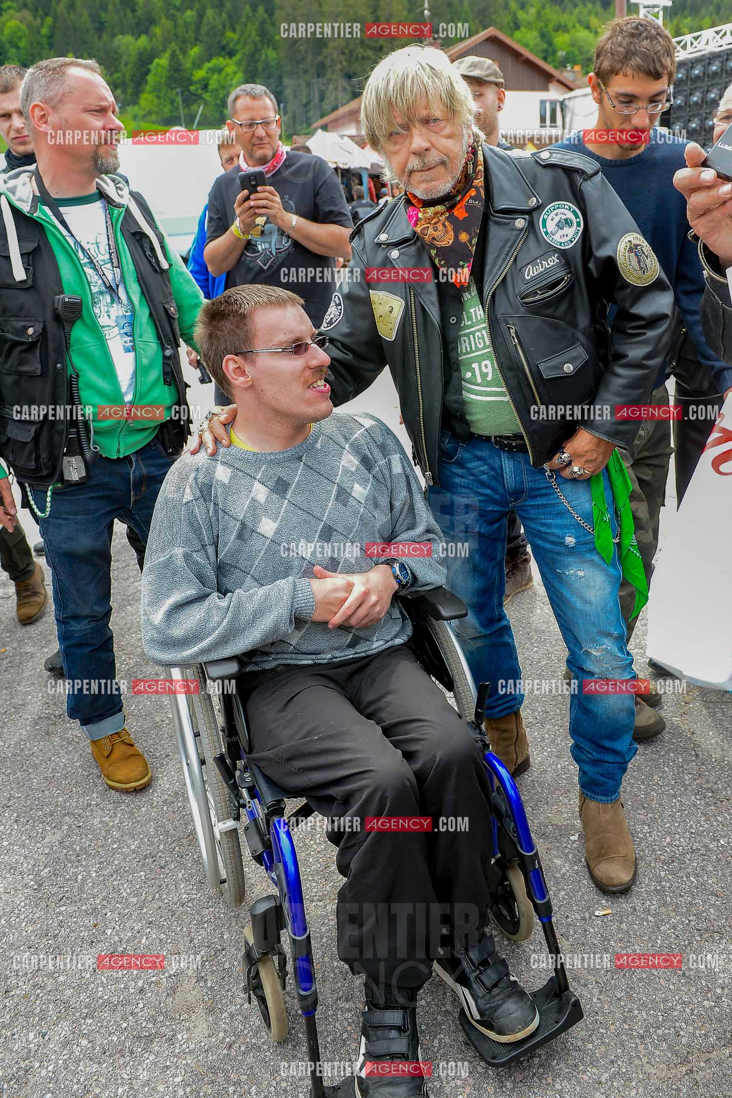 Le chanteur Renaud ( parrain de cette seconde édition ) assiste au "Motordays" à Gérardmer en 2016.   ( Exclusif )