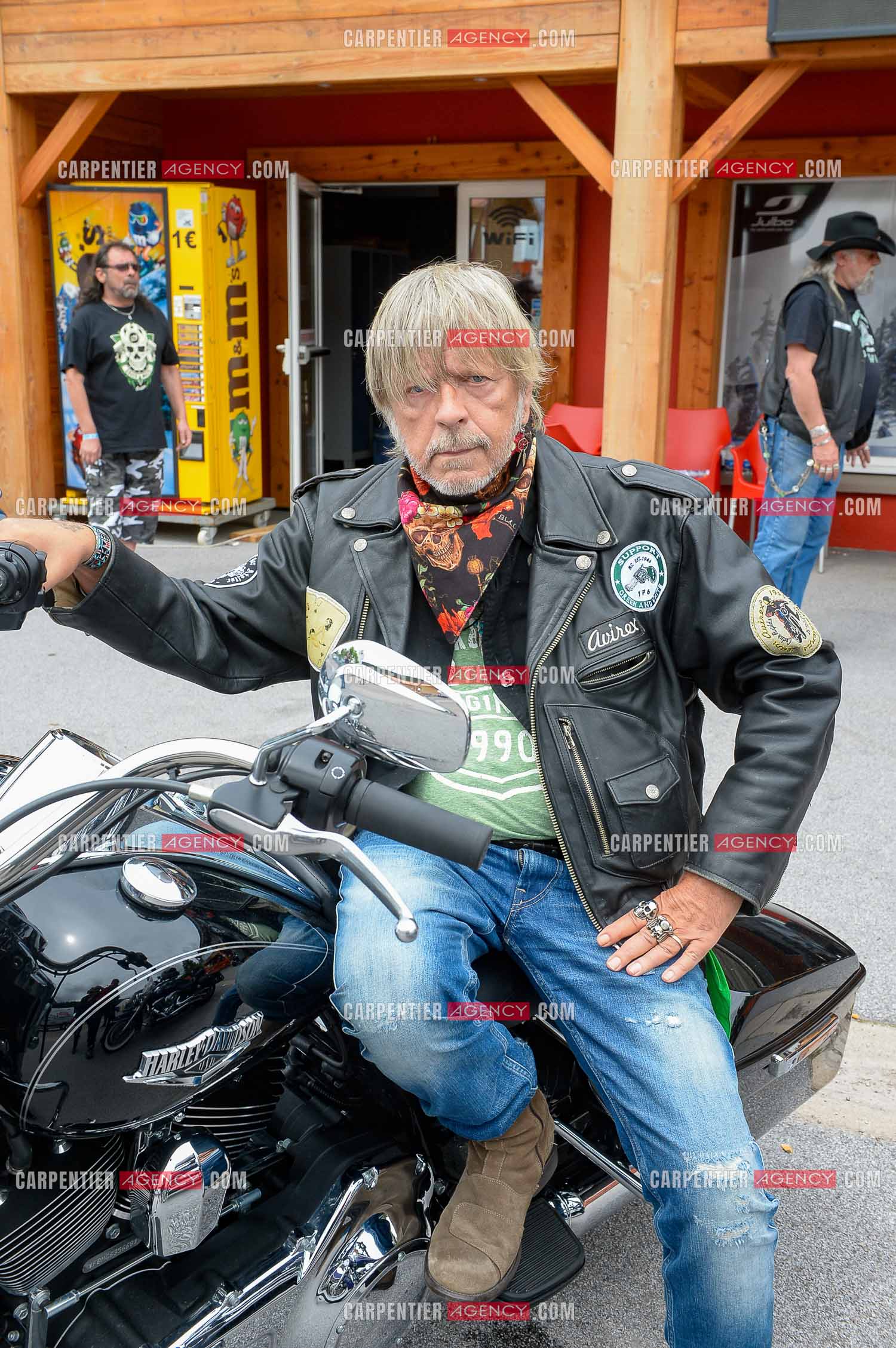 Le chanteur Renaud ( parrain de cette seconde édition ) assiste au "Motordays" à Gérardmer en 2016.   ( Exclusif )