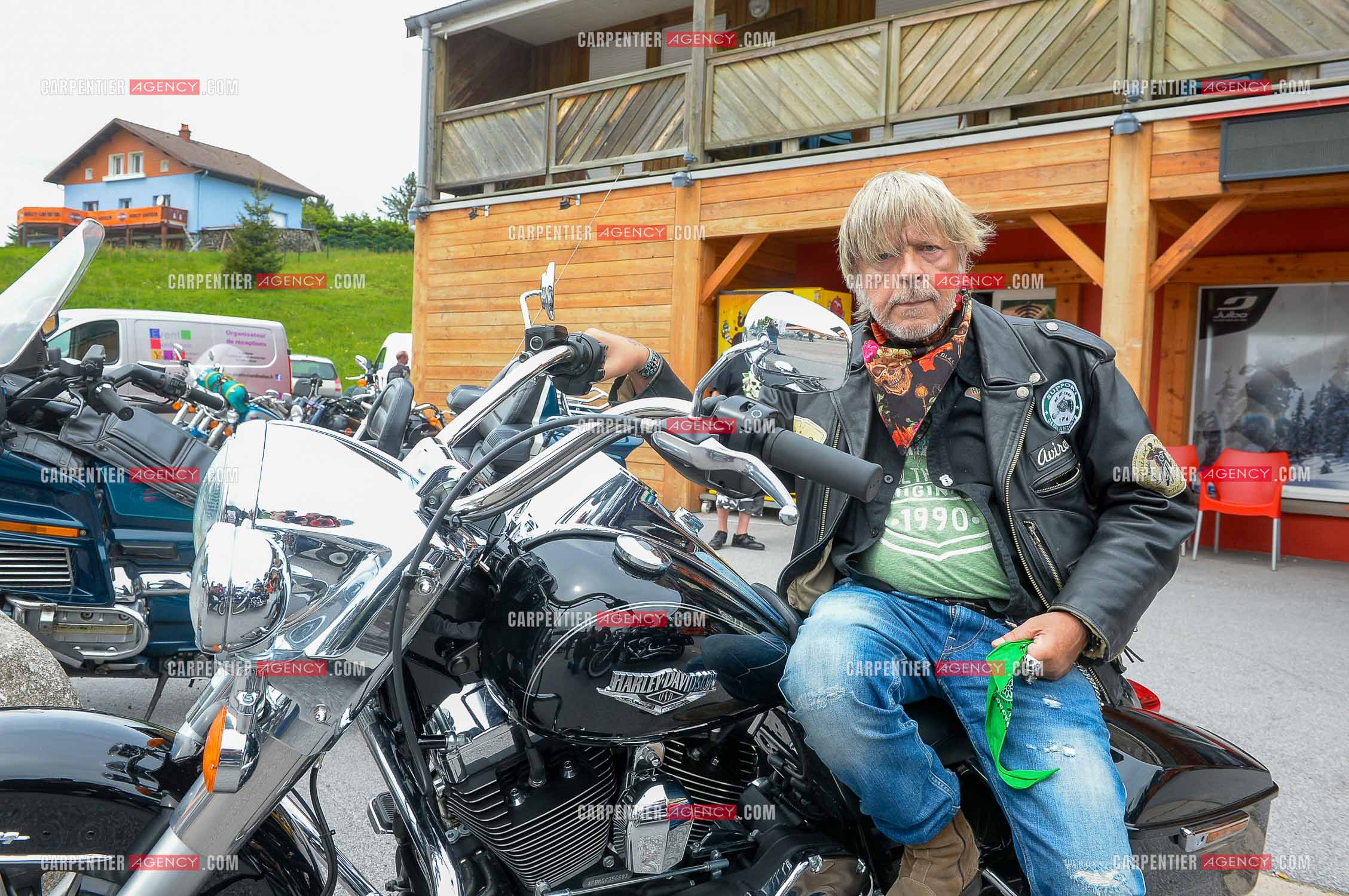 Le chanteur Renaud ( parrain de cette seconde édition ) assiste au "Motordays" à Gérardmer en 2016.   ( Exclusif )