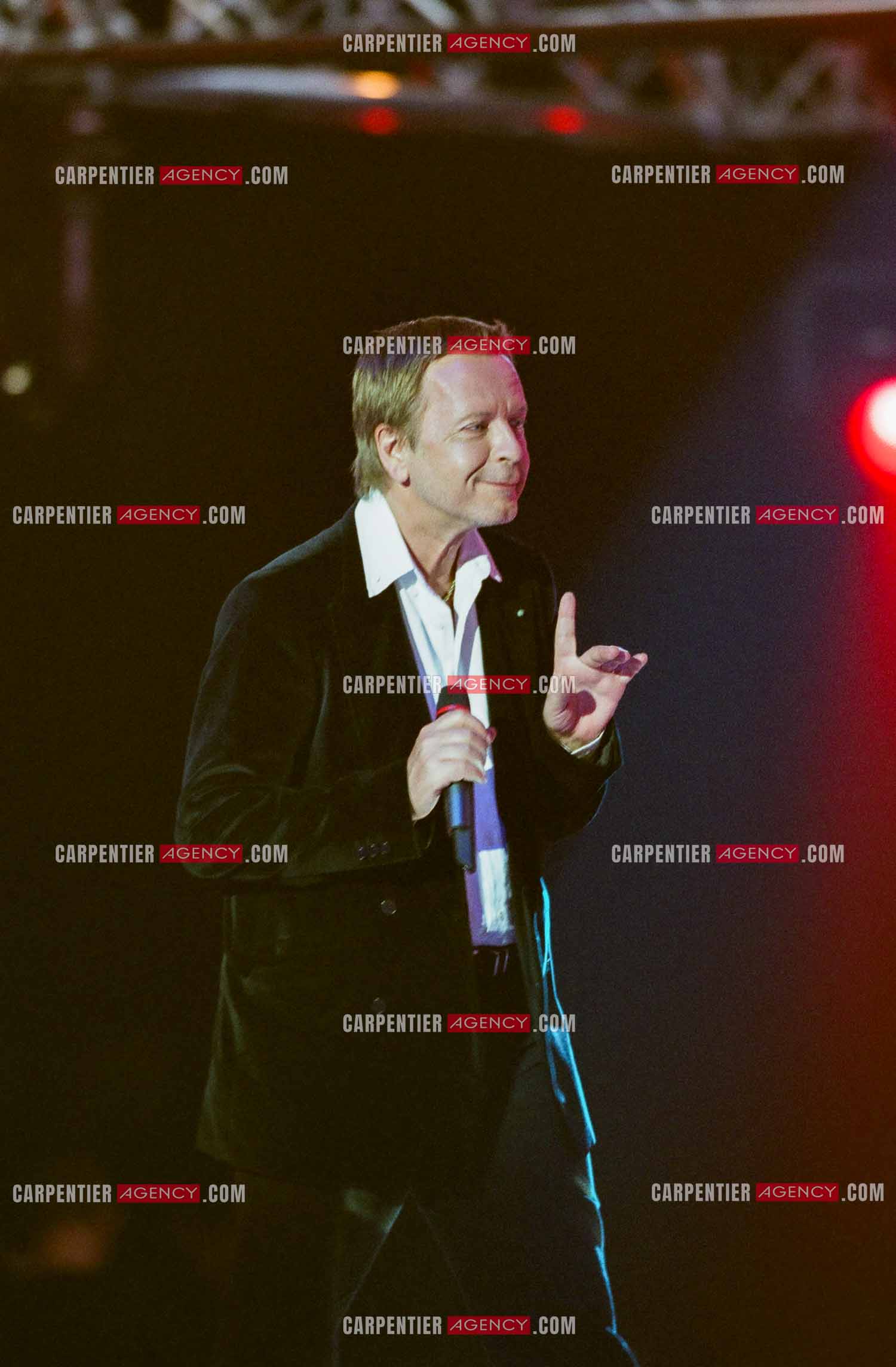 Le chanteur Renaud lors des Victoires de la musique au Zénith de Paris en 2005.