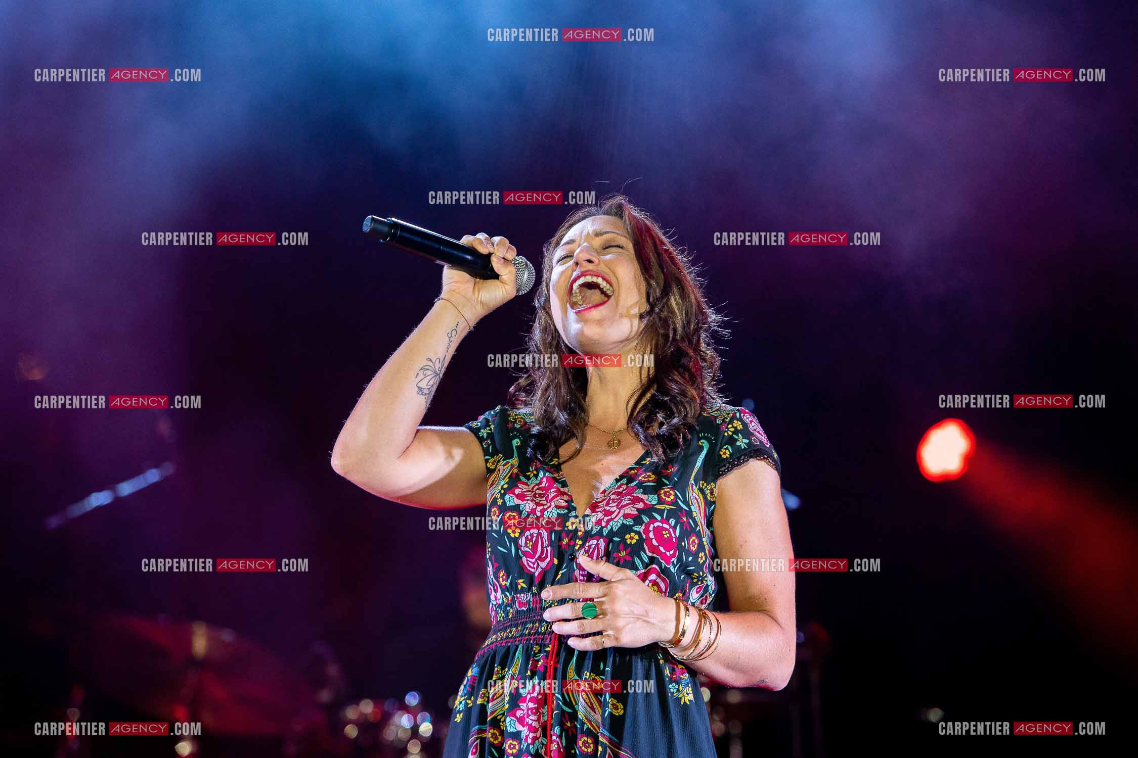 La chanteuse Natasha St Pier en concert pour le festival de Sanary sur mer.  ( Exclusif )
