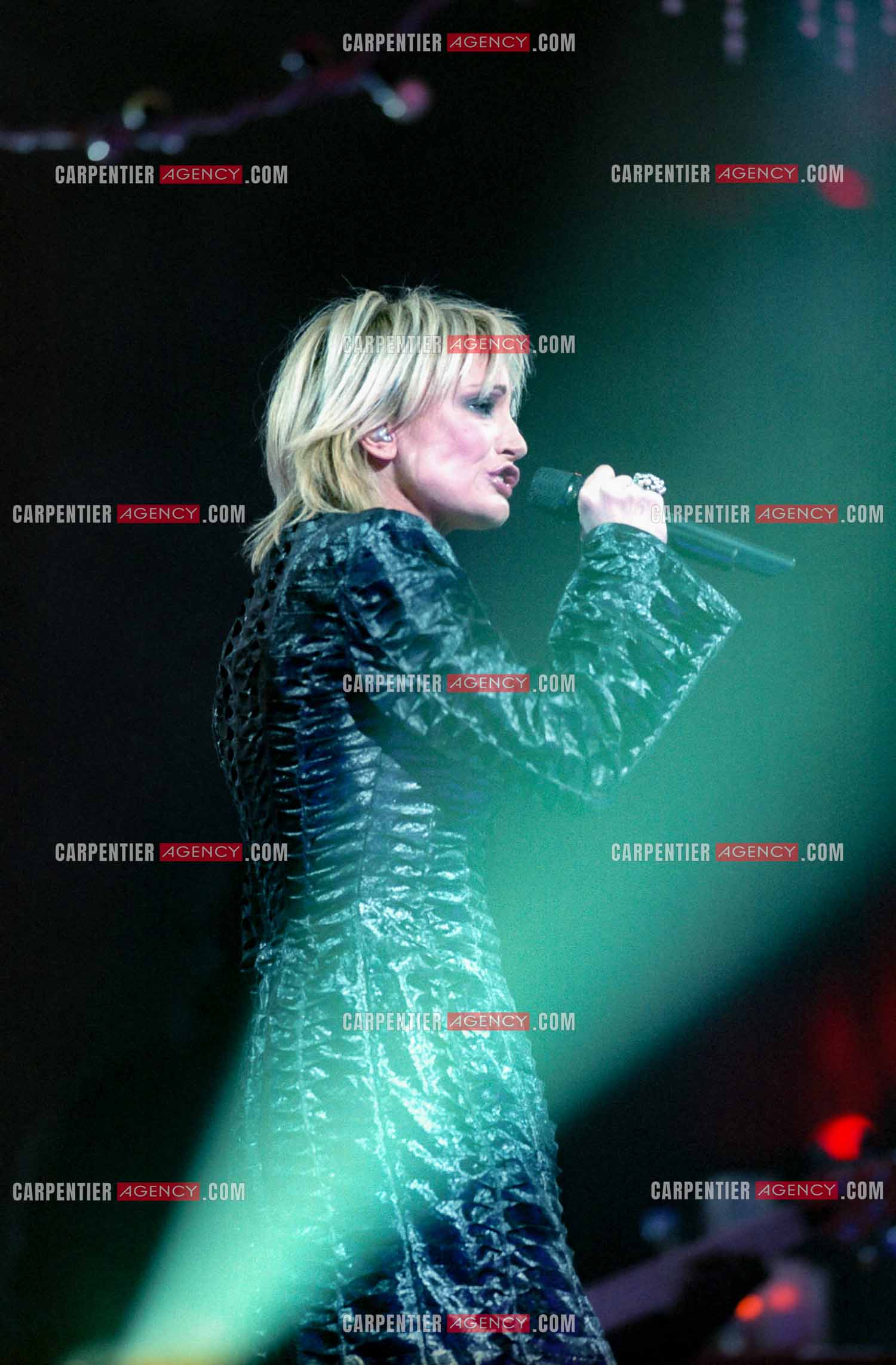 La chanteuse Patricia Kaas en concert au Zénith de Paris en janvier 2005.   ( Exclusif )