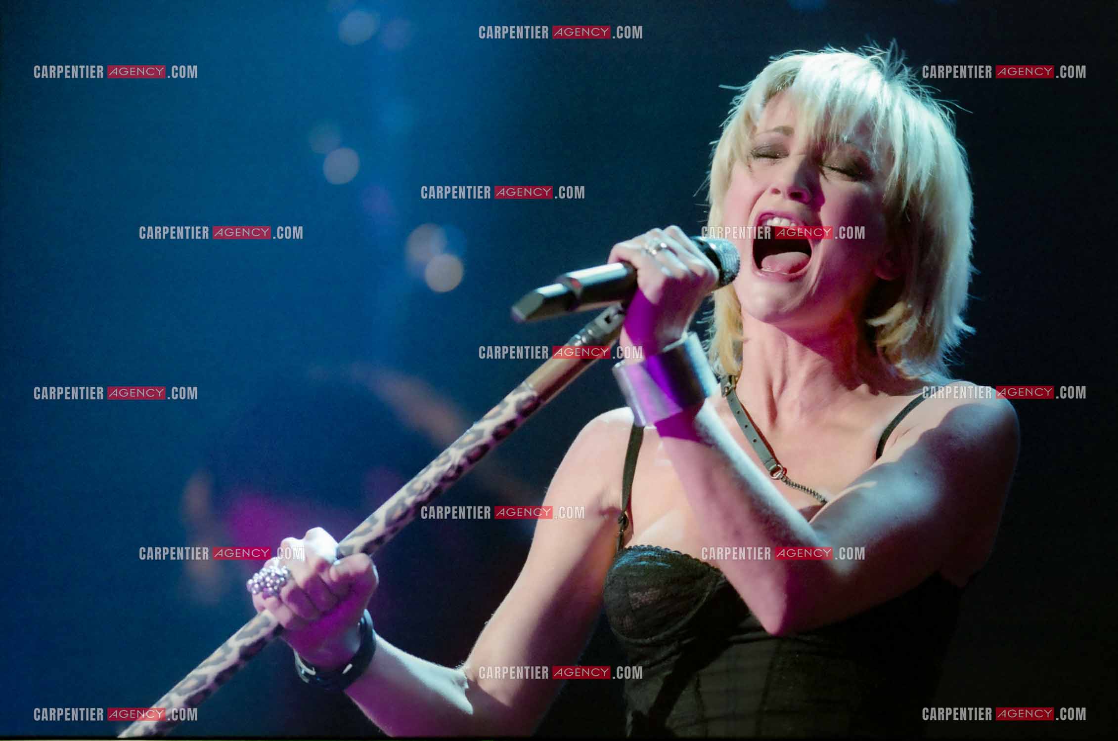 La chanteuse Patricia Kaas en concert au Zénith de Paris en janvier 2005.   ( Exclusif )