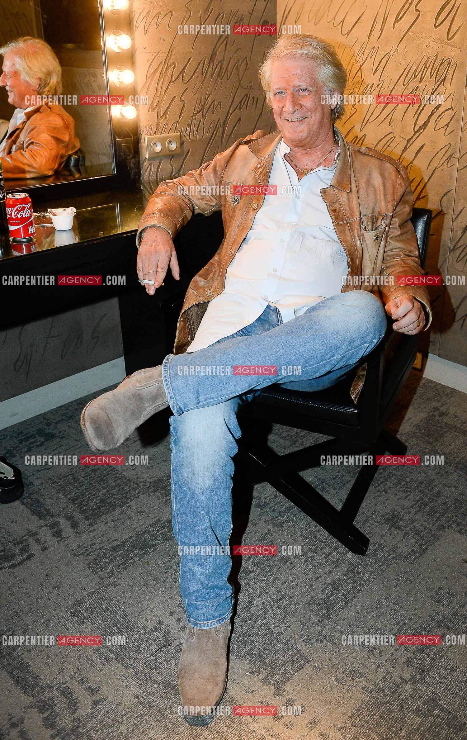 l'animateur Patrick Sébastien venu applaudir son fils Olivier Villa à l'Olympia le 5 Sept 2015.