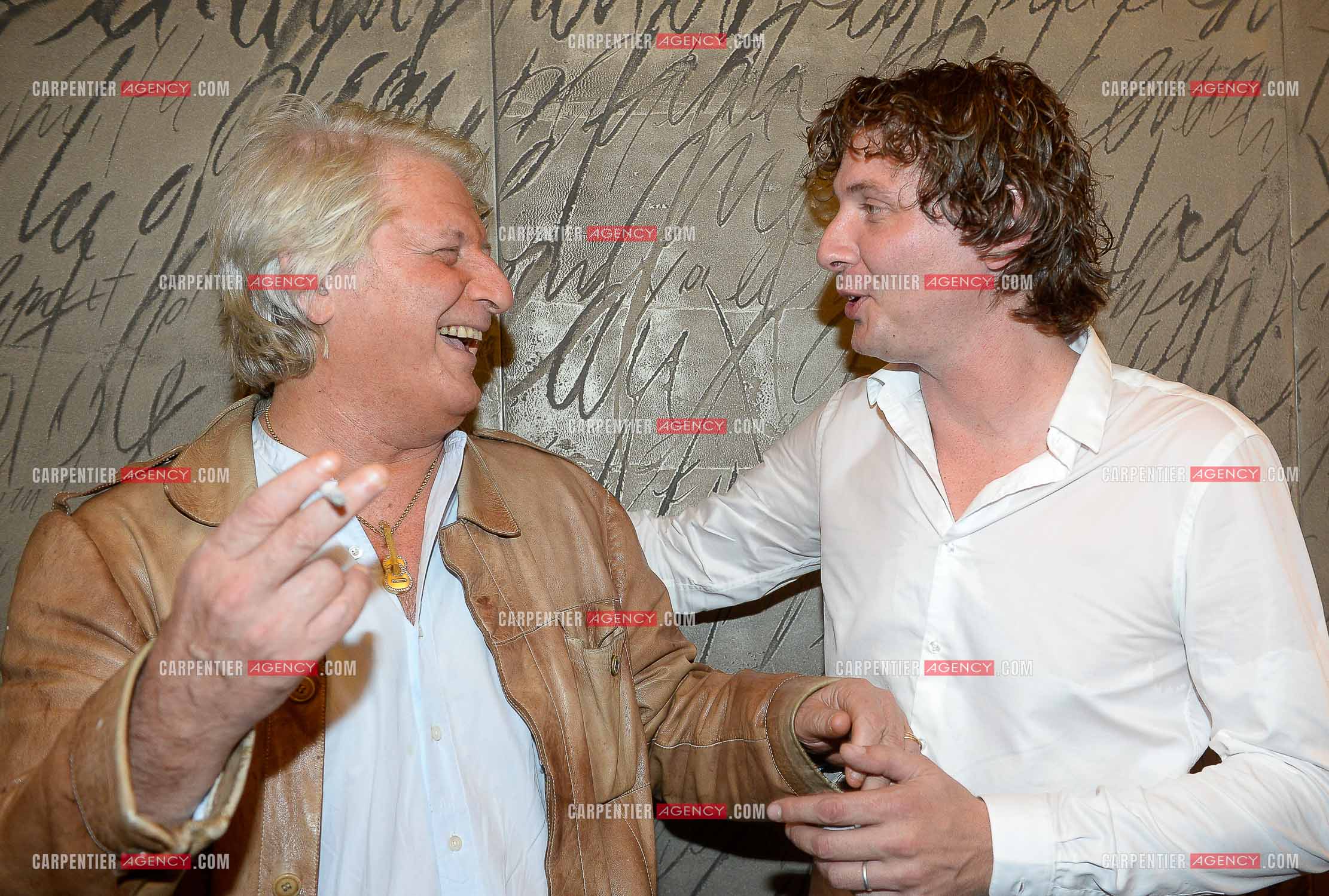 l'animateur Patrick Sébastien venu applaudir son fils Olivier Villa à l'Olympia le 5 Sept 2015.