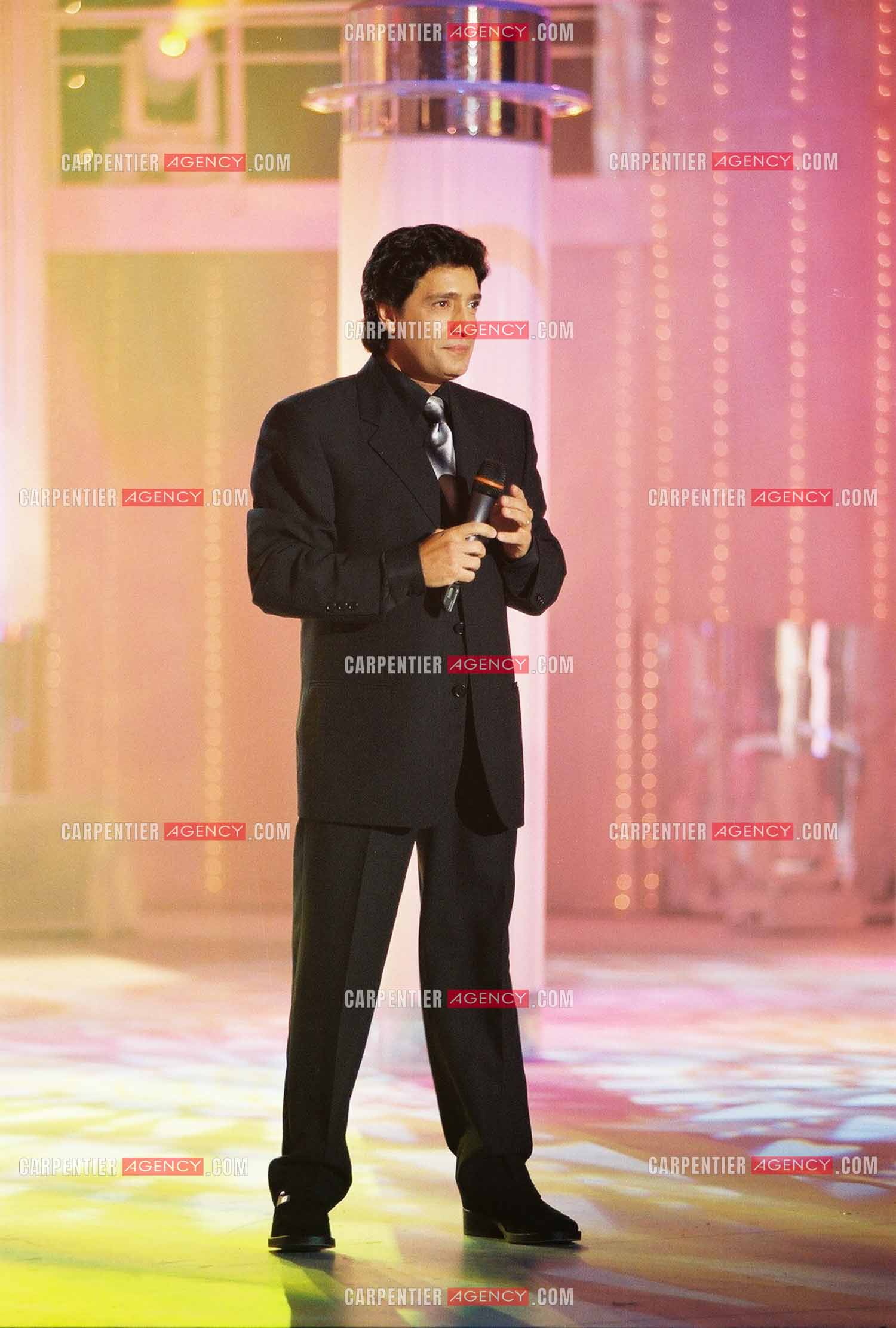 Le chanteur Frédéric François lors de l'enregistrement de l'émission “Les Années Tubes“.  ( Exclusif )