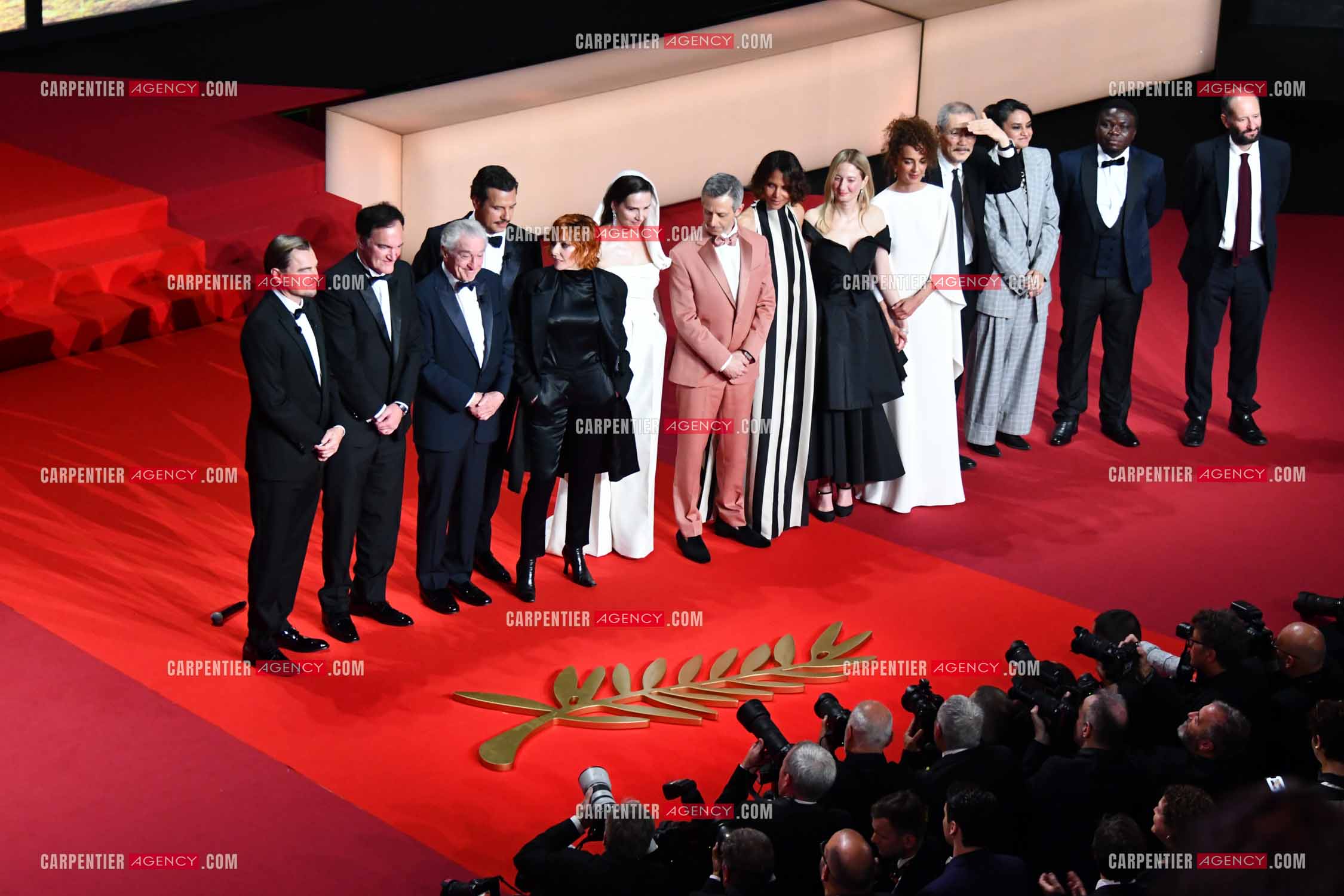 78e Festival de Cannes  le 13 mai 2025. Leonardo DiCaprio, Quentin Tarantino, Robert De Niro, Laurent Lafitte, Mylène Farmer, la présidente du jury Juliette Binoche, Jeremy Strong, Halle Berry, Alba Rohrwacher, Leïla Slimani, Hong Sang-soo et Payal Kapadia pour la cérémonie d'ouverture.