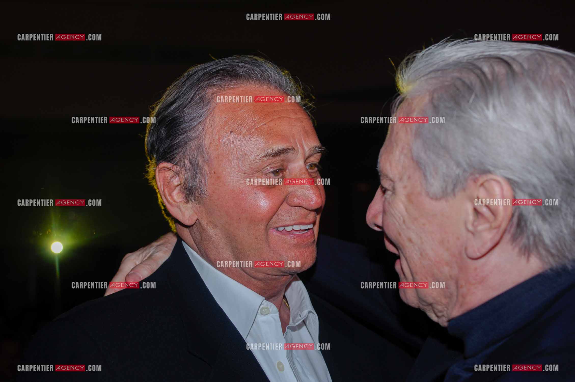 Festival du film à l'hôtel Yadis à Djerba en Tunisie du 28 au 30 Avril 2006. L'acteur Roger Hanin et le compositeur Maurice Jarre.