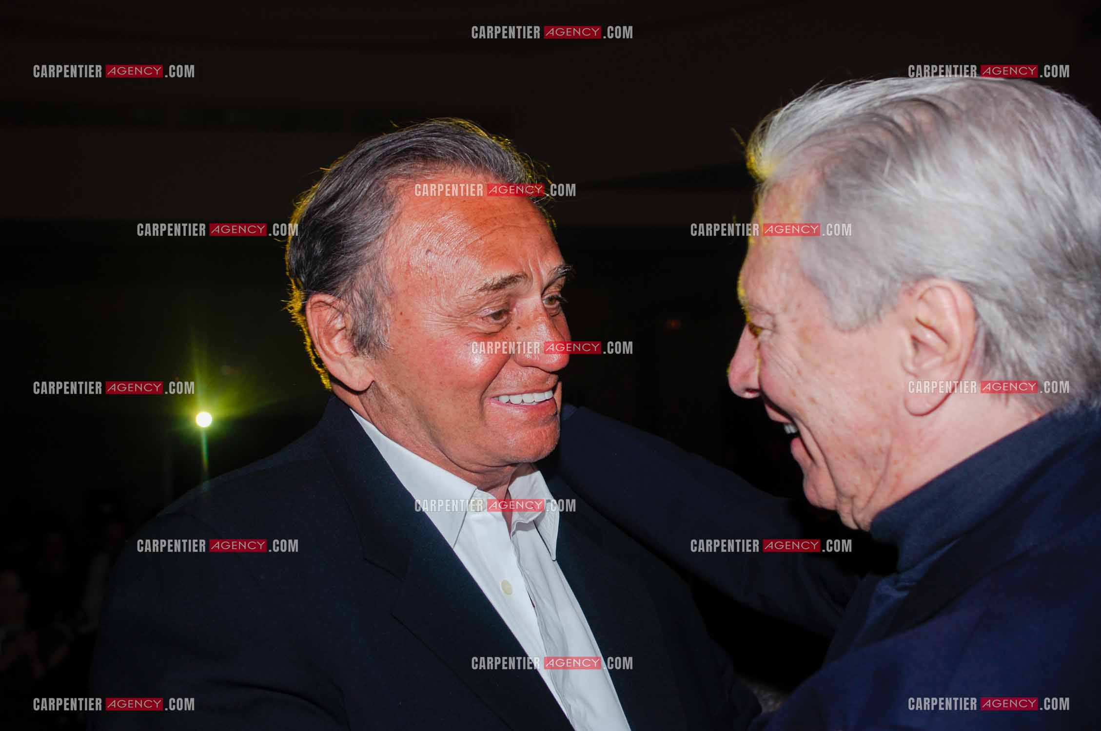 Festival du film à l'hôtel Yadis à Djerba en Tunisie du 28 au 30 Avril 2006. L'acteur Roger Hanin et le compositeur Maurice Jarre.