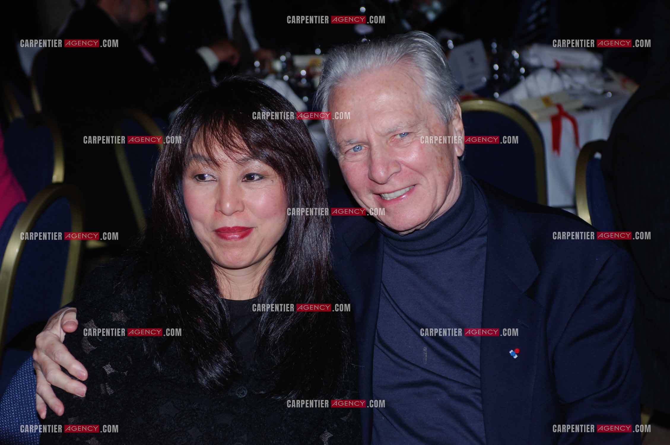 Festival du film à l'hôtel Yadis à Djerba en Tunisie du 28 au 30 Avril 2006. Le compositeur Maurice Jarre et sa femme Fui Fong Khong Jarre.