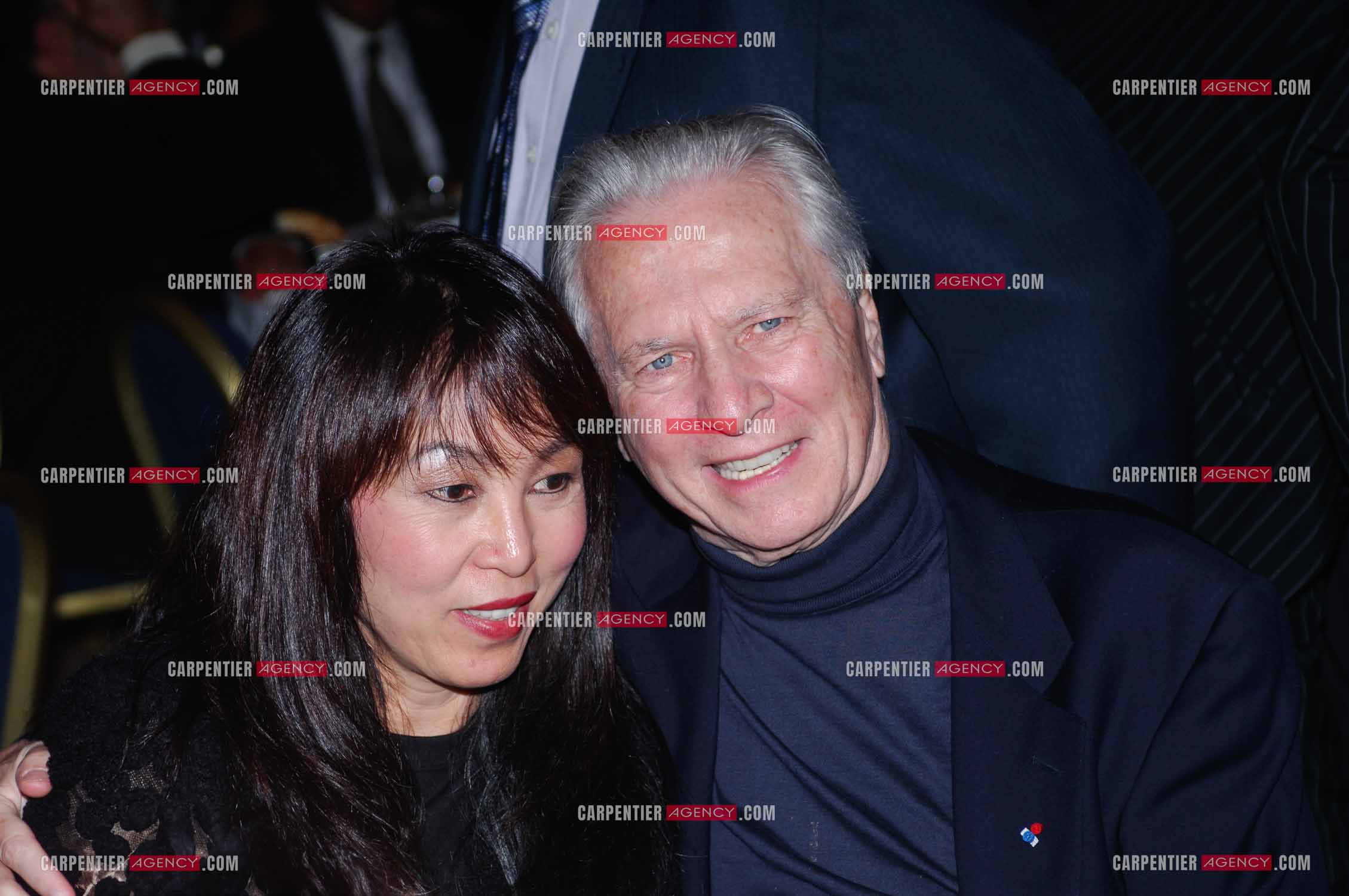 Festival du film à l'hôtel Yadis à Djerba en Tunisie du 28 au 30 Avril 2006. Le compositeur Maurice Jarre et sa femme Fui Fong Khong Jarre.