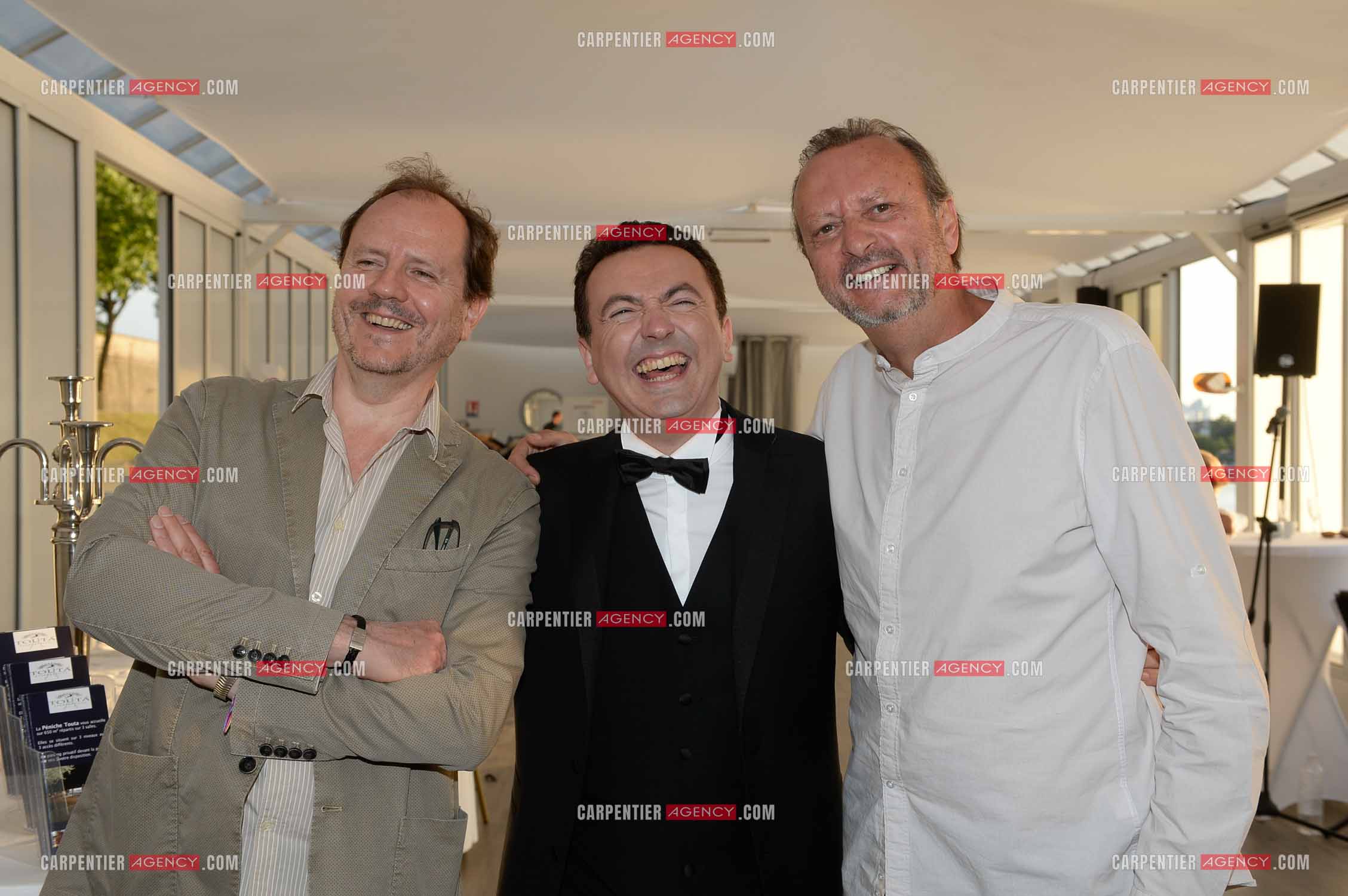 Suite du Mariage entre Claire Voyard et l'humoriste imitateur Gérald Dahan à bord d'une péniche sur les quais de Seine pour une réception entre la famille et les amis. Parmis les invités, l'humoriste Merri.    ( Exclusif )