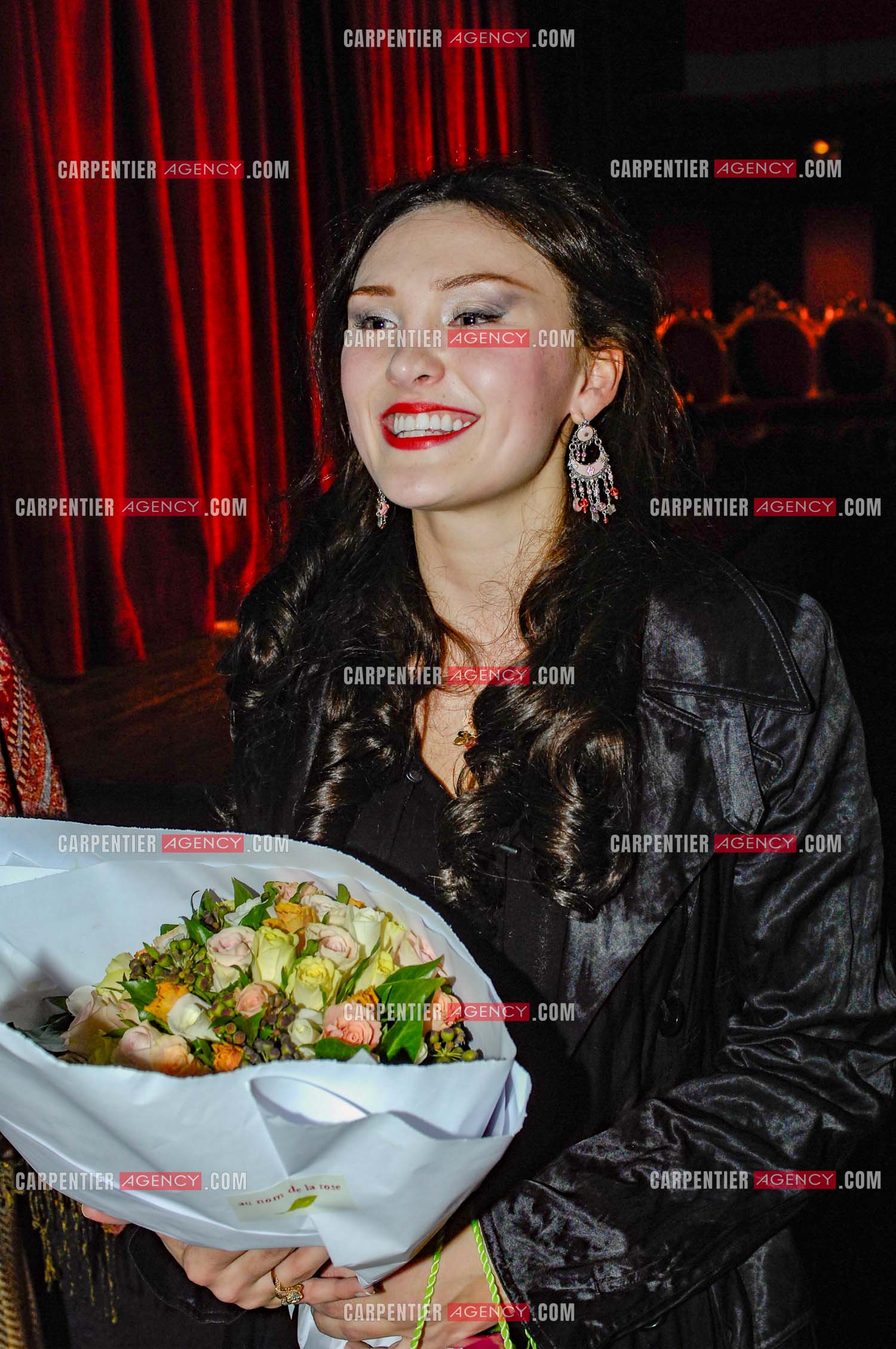 Générale de la pièce “ Les Demoiselles D'Avignon “ de Jaime Salom au théâtre Rive Gauche à Paris le 06 Février 2008. Dans les loges, l'actrice    Laura Presgurvic.  ( Exclusif )