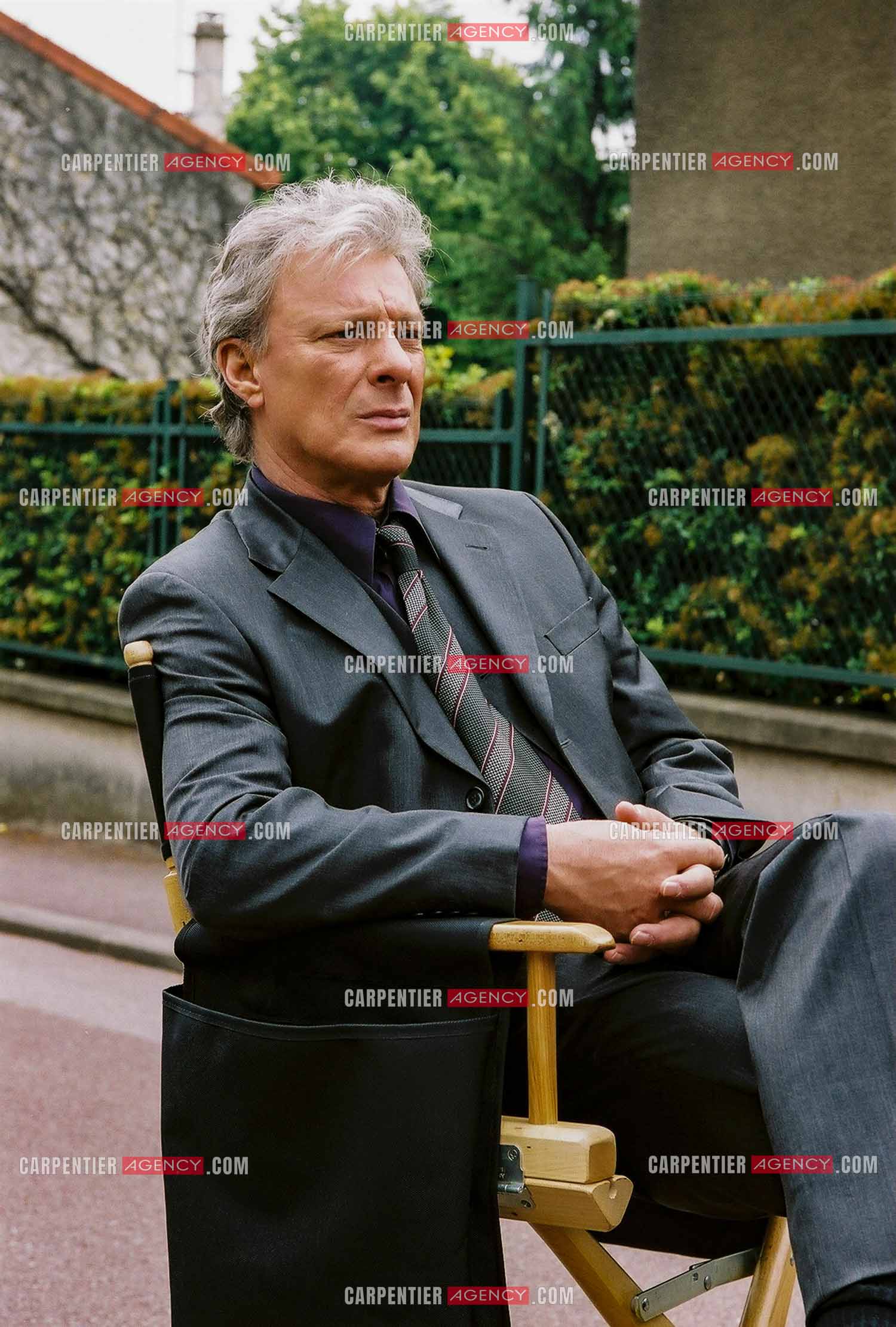 Le chanteur Herbert Léonard lors du tournage d'un épisode de la série Navarro “La mort un dimanche“ en 2006.    ( Exclusif )