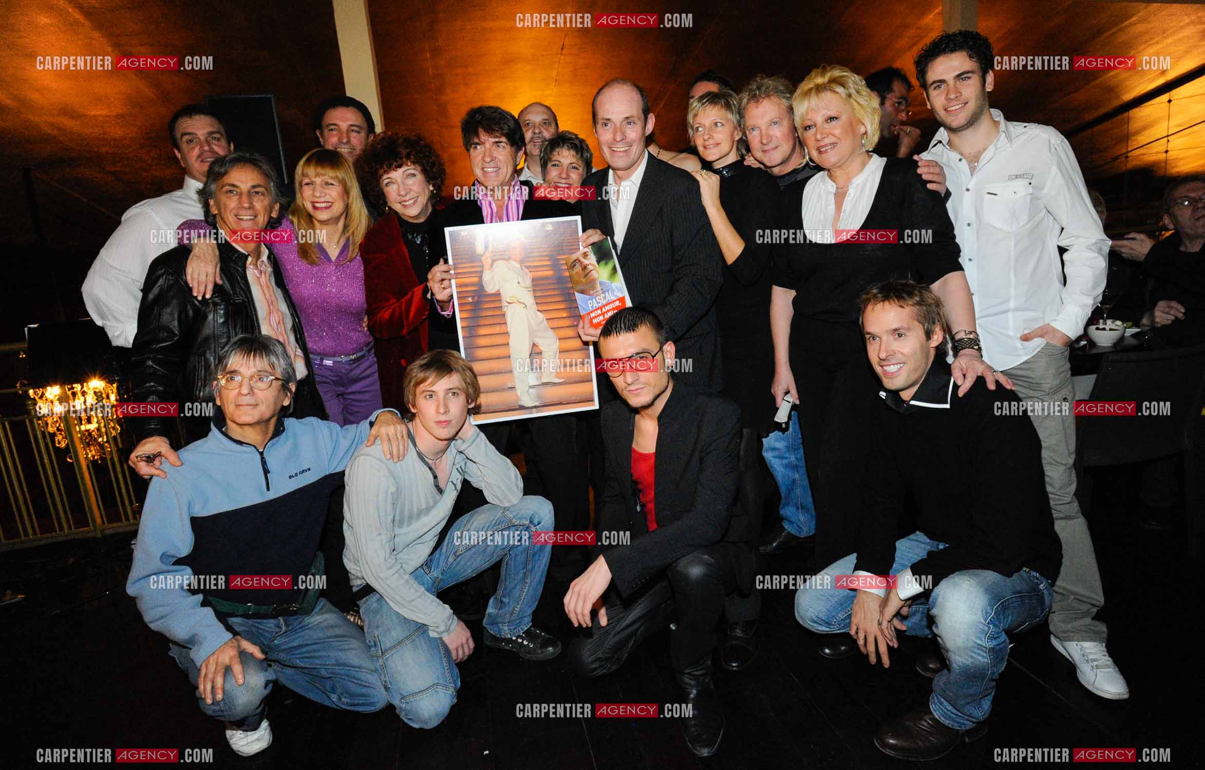 Sortie du livre sur l'animateur Pascal Sevran au Trianon à Paris. Le livre " PASCAL MON AMOUR, MON AMI “ signé des deux auteurs Grégoire Colard et Dominique Lozac'h paru aux éditions Flammarion. Autour des auteurs Grégoire Colard et Dominique Lozac'h, Jean-Pierre Savelli, la chanteuse Stone et son mari Mario, Charlotte Julian, Jean-Jacques Lafon, Allan Vermeer, Marie Myriam et le chanteur Michal de la Star Academy.   