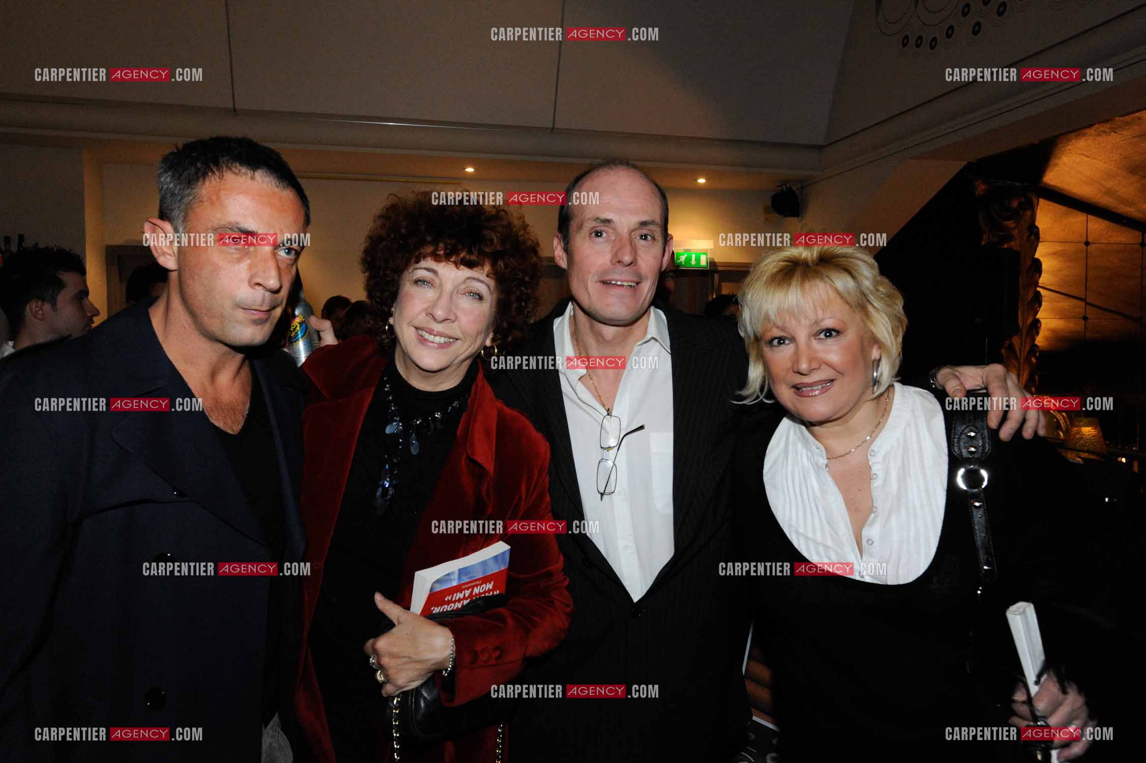 Sortie du livre sur l'animateur Pascal Sevran au Trianon à Paris. Le livre " PASCAL MON AMOUR, MON AMI “ signé des deux auteurs Grégoire Colard et Dominique Lozac'h paru aux éditions Flammarion. L'acteur Frédéric Deban, Charlotte Julian, Dominique Lozac'h et Marie Myriam.                      ( Exclusif )