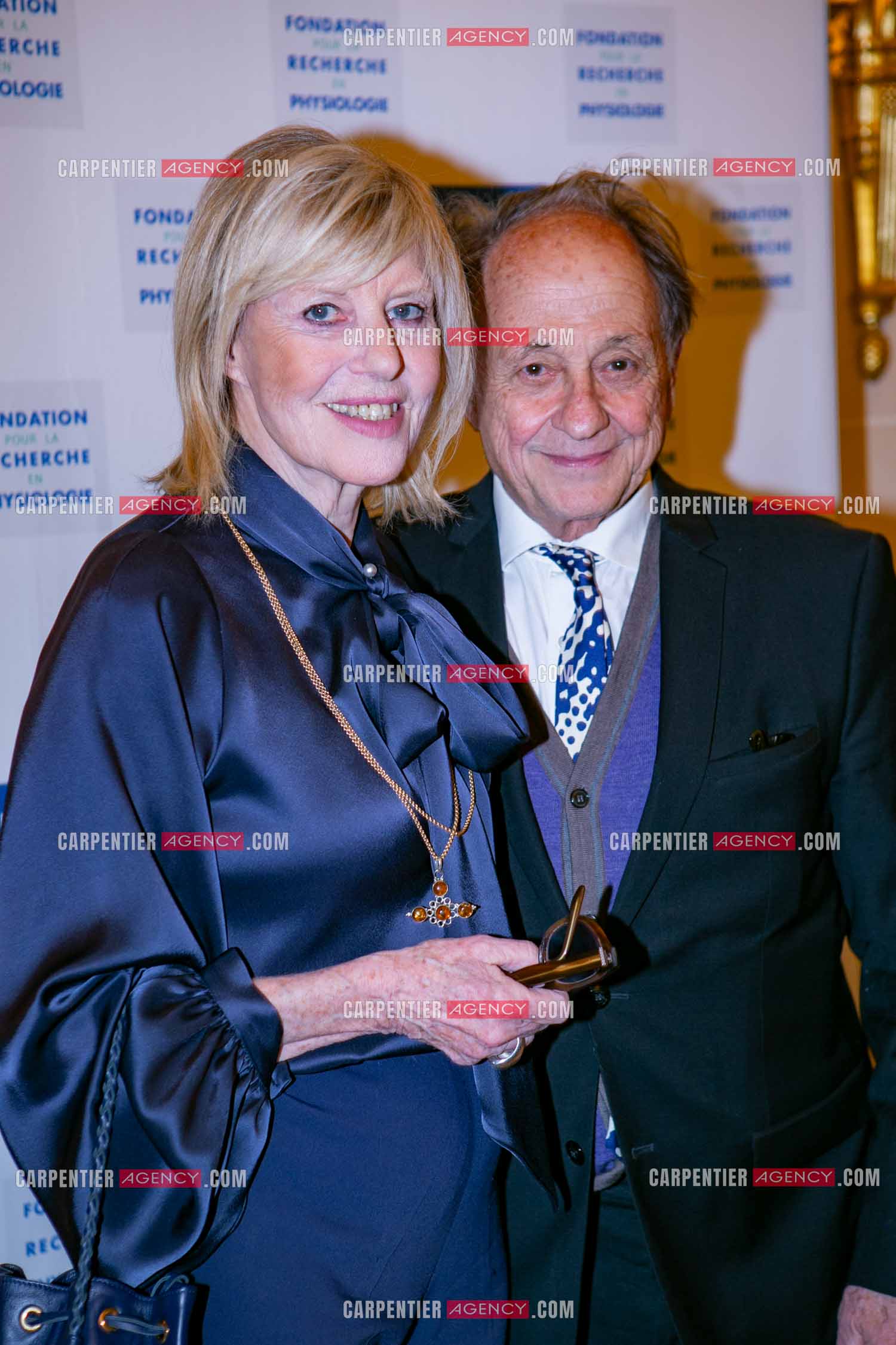 Soirée de Gala des Stéthos d'Or 2025 à l'Hôtel George V à Paris le 24 Mars 2025. Chantal Ladesou et son mari Michel Ansault.