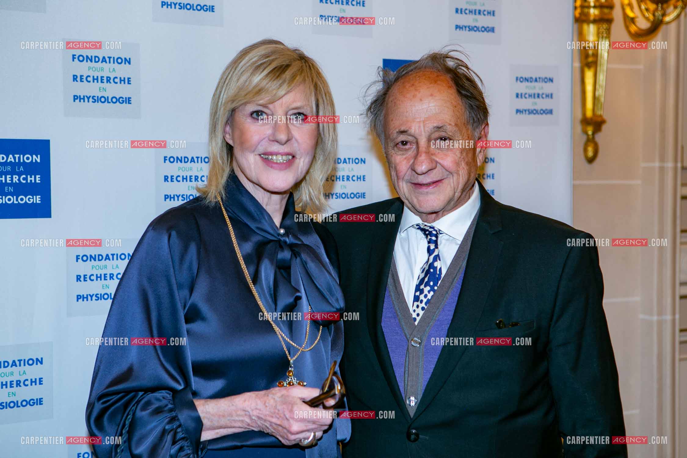 Soirée de Gala des Stéthos d'Or 2025 à l'Hôtel George V à Paris le 24 Mars 2025. Chantal Ladesou et son mari Michel Ansault.