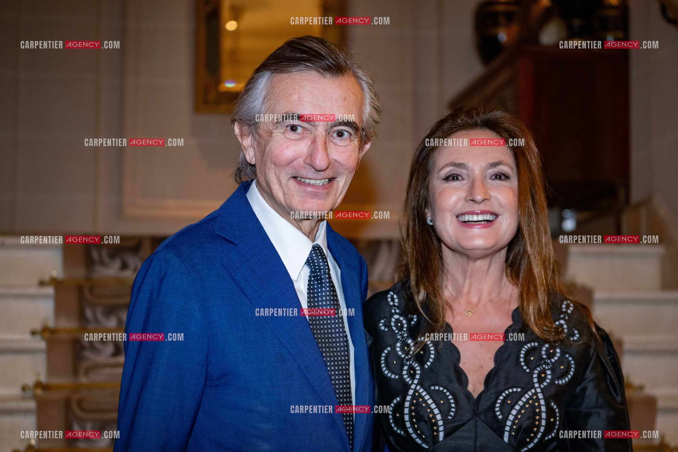 Soirée de Gala des Stéthos d'Or 2024 à l'Hôtel George V à Paris le 18 Mars 2024. Le Ministre Philippe Douste-Blazy et sa femme Marie-Laure Bec.